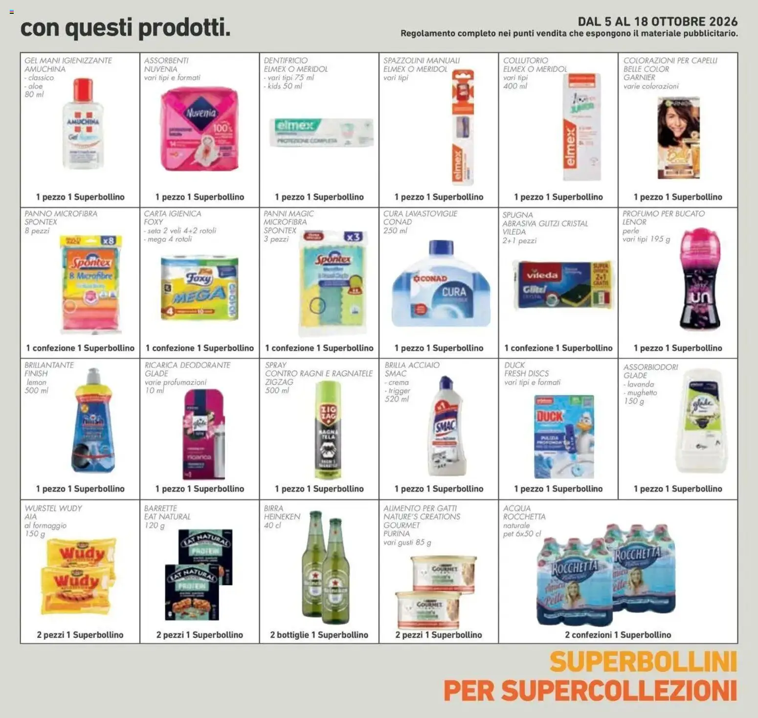 Anteprima volantino Conad dal 07/10/2026 prossima settimana | Pagina: 53 | Prodotti: Birra, Collutorio, Birra Heineken, Wurstel