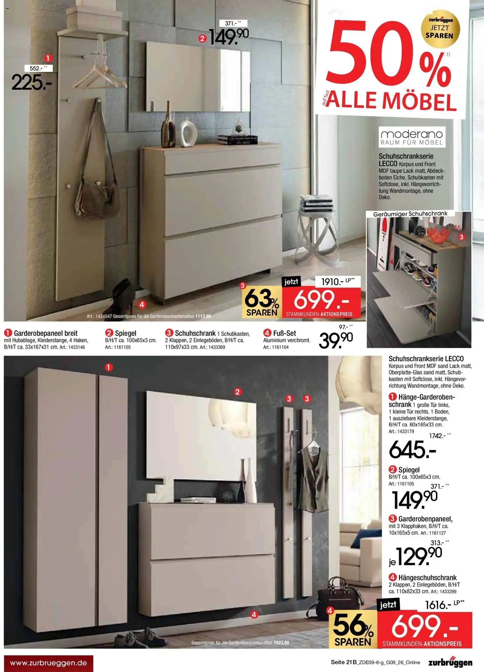 Zurbrüggen Prime Shopping week – gültig ab 12.09.2026 | Seite: 31 | Produkte: Schrank, Spiegel, Tür