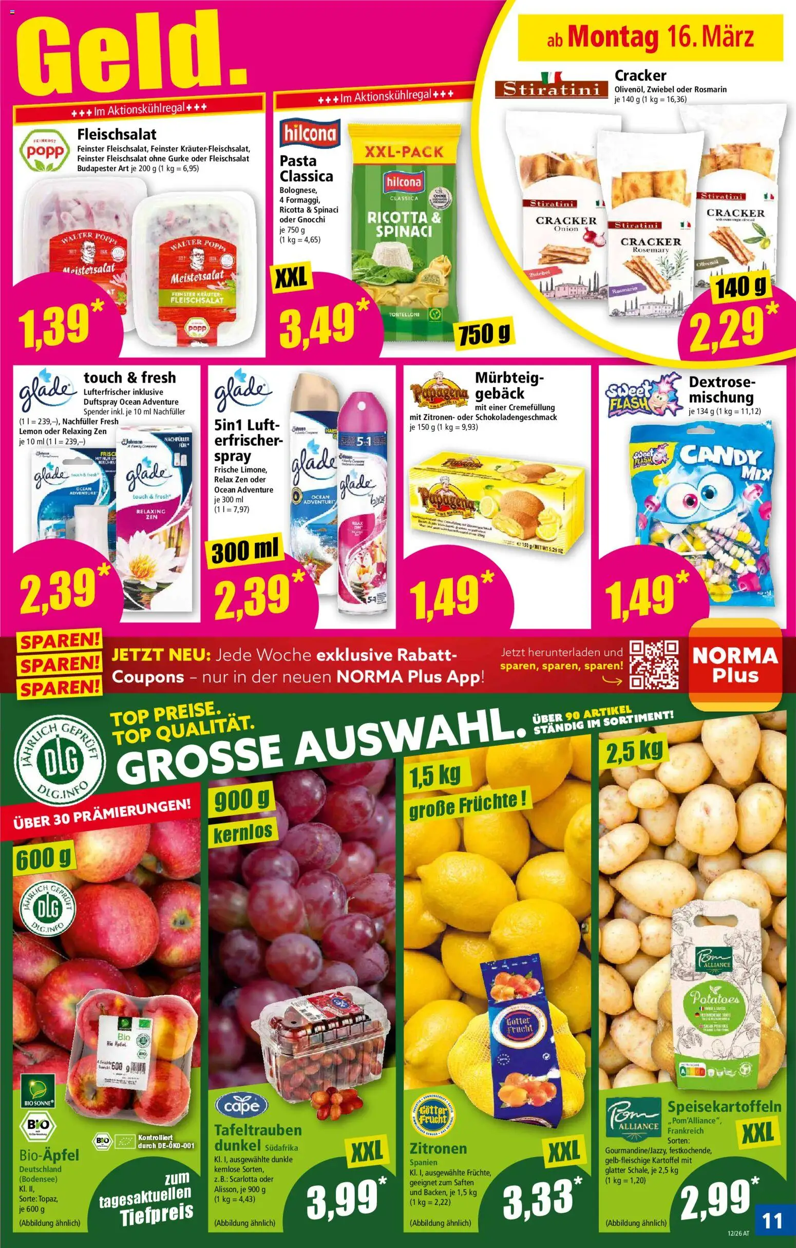 Norma Flugblatt gültig ab 16.03.2026 | Seite: 11 | Produkte: Pasta, Äpfel