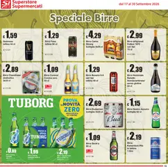 Anteprima del volantino Sì con Te volantino Superstore, Supermercati valido a partire dal 17/09/2026 | Pagina: 19 | Prodotti: Birra Tuborg, Birra Beck's, Birra, Limone