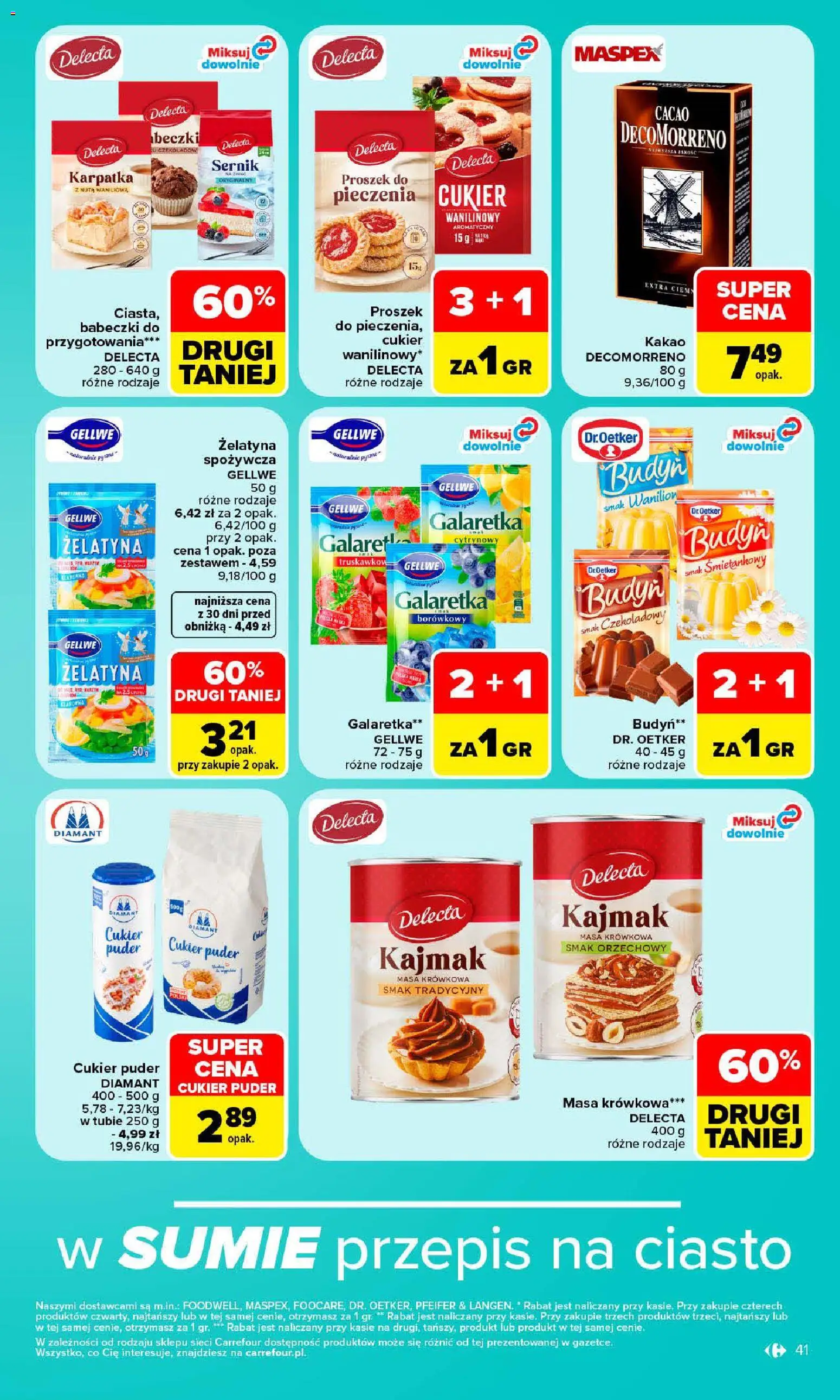 Carrefour gazetka od 19.10.2026 | Strona: 41 | Produkty: Galaretka, Kakao, Cukier wanilinowy, Cukier