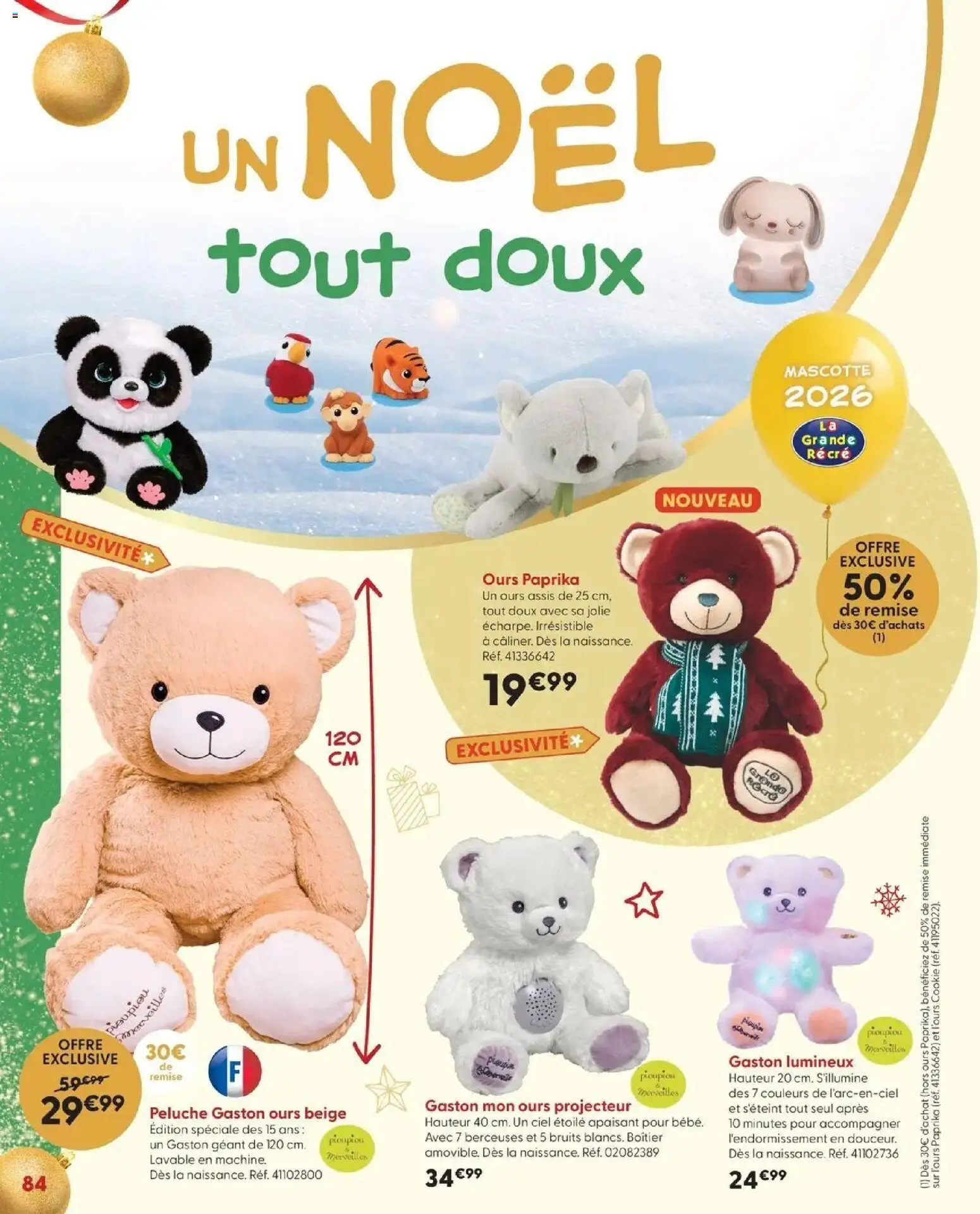 La Grande Récré - LE NOËL DE TOUTES LES PASSIONS à partir du 14/10/2026 - promo en ligne | Page: 84 | Produits: Paprika, Peluche, Projecteur