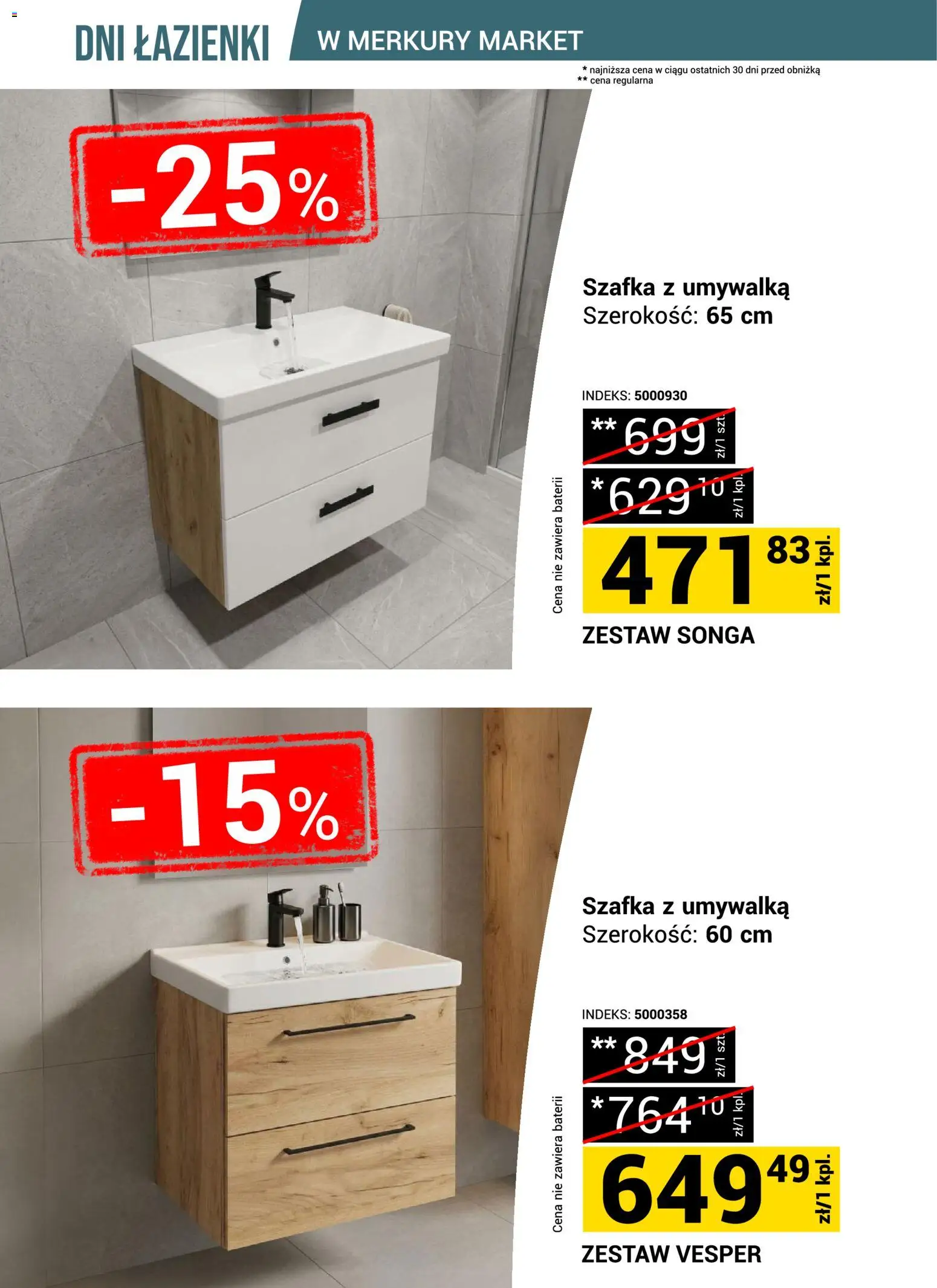 Merkury Market gazetka - Dni łazienki od 18.07.2026 | Strona: 11 | Produkty: Umywalka