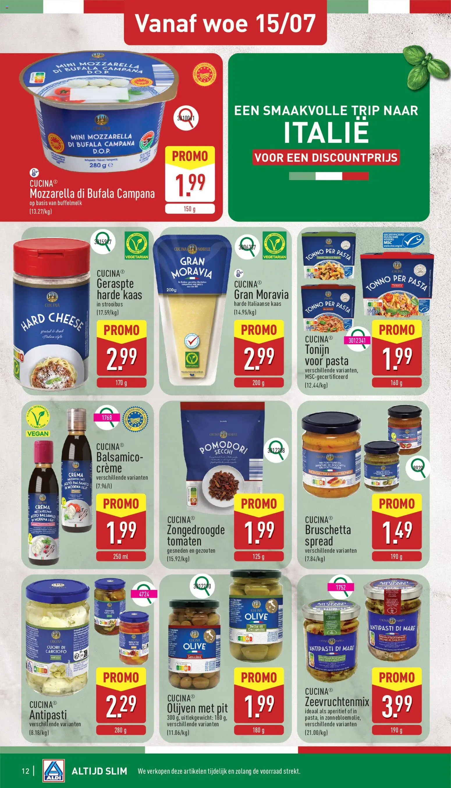 {H1} | Pagina: 12 | Producten: Tomaten, Tonijn, Olijven, Kaas