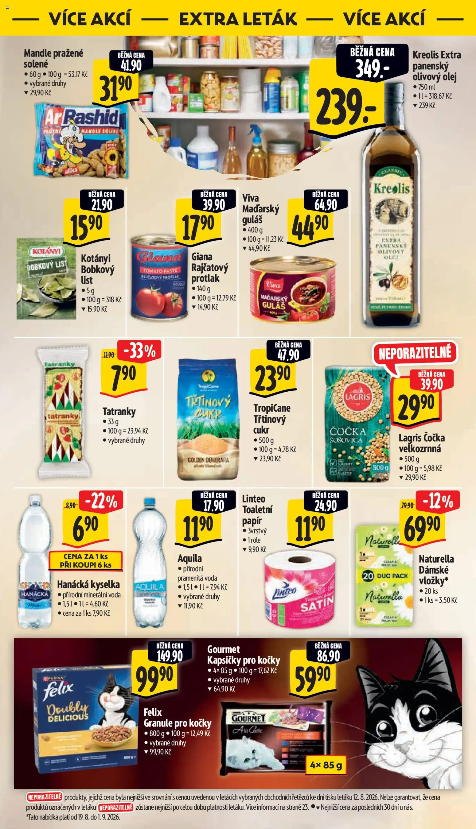 Albert leták - Hypermarket - Strakonice od 19.08.2026 | Strana: 48 | Produkty: Felix, Čočka, Granule pro kočky, Aquila
