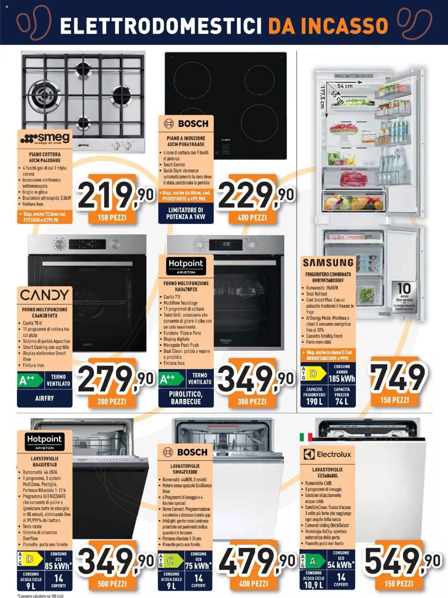 Volantino Unieuro del 11.06.2026 | Pagina: 21 | Prodotti: Acqua, Piano cottura, Lavastoviglie, Frigorifero