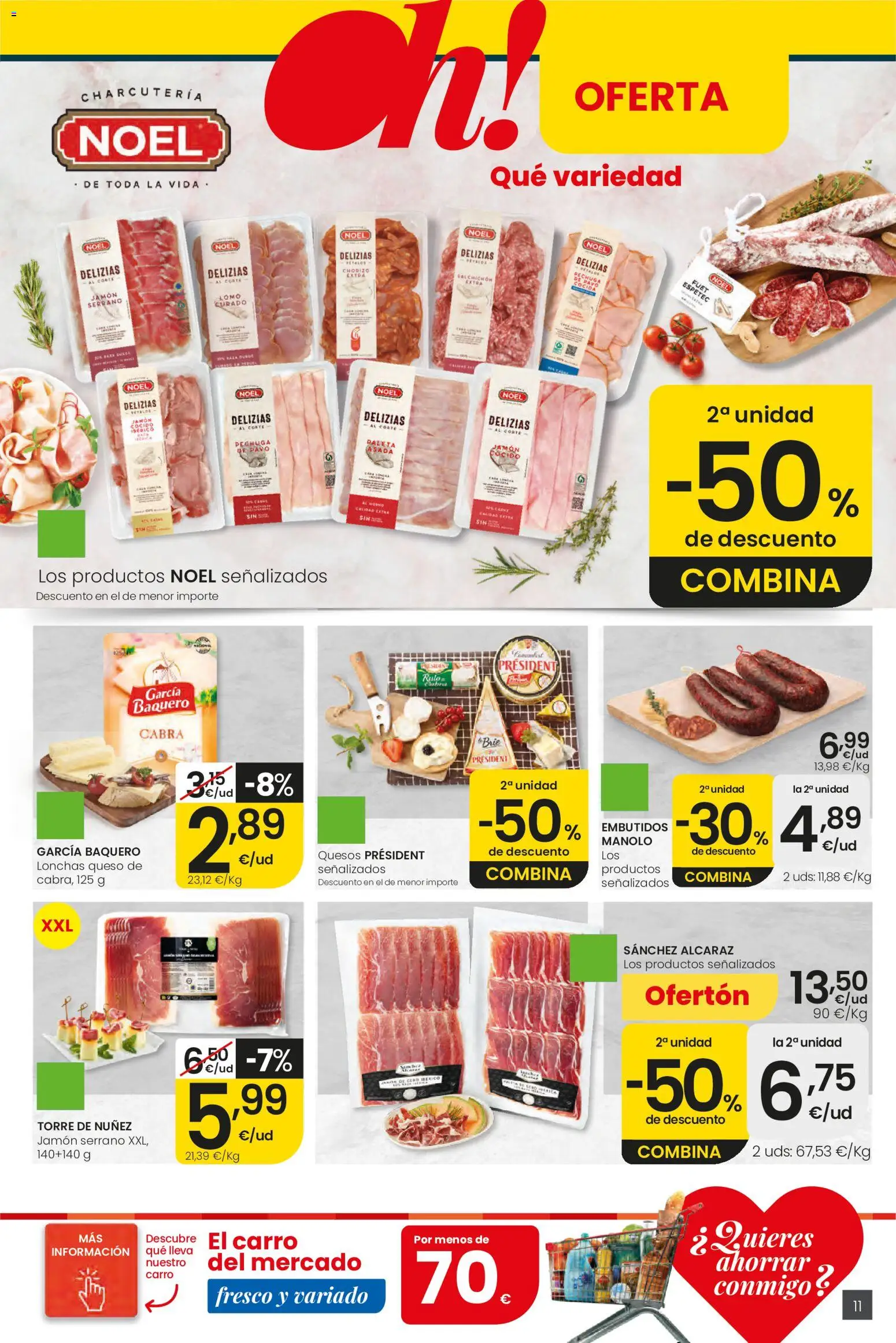 Eroski Ofertones de verano │ válido desde el 28.05.2026 | Página: 11 | Productos: Jamón serrano, Queso, Jamón, Νυχτικό