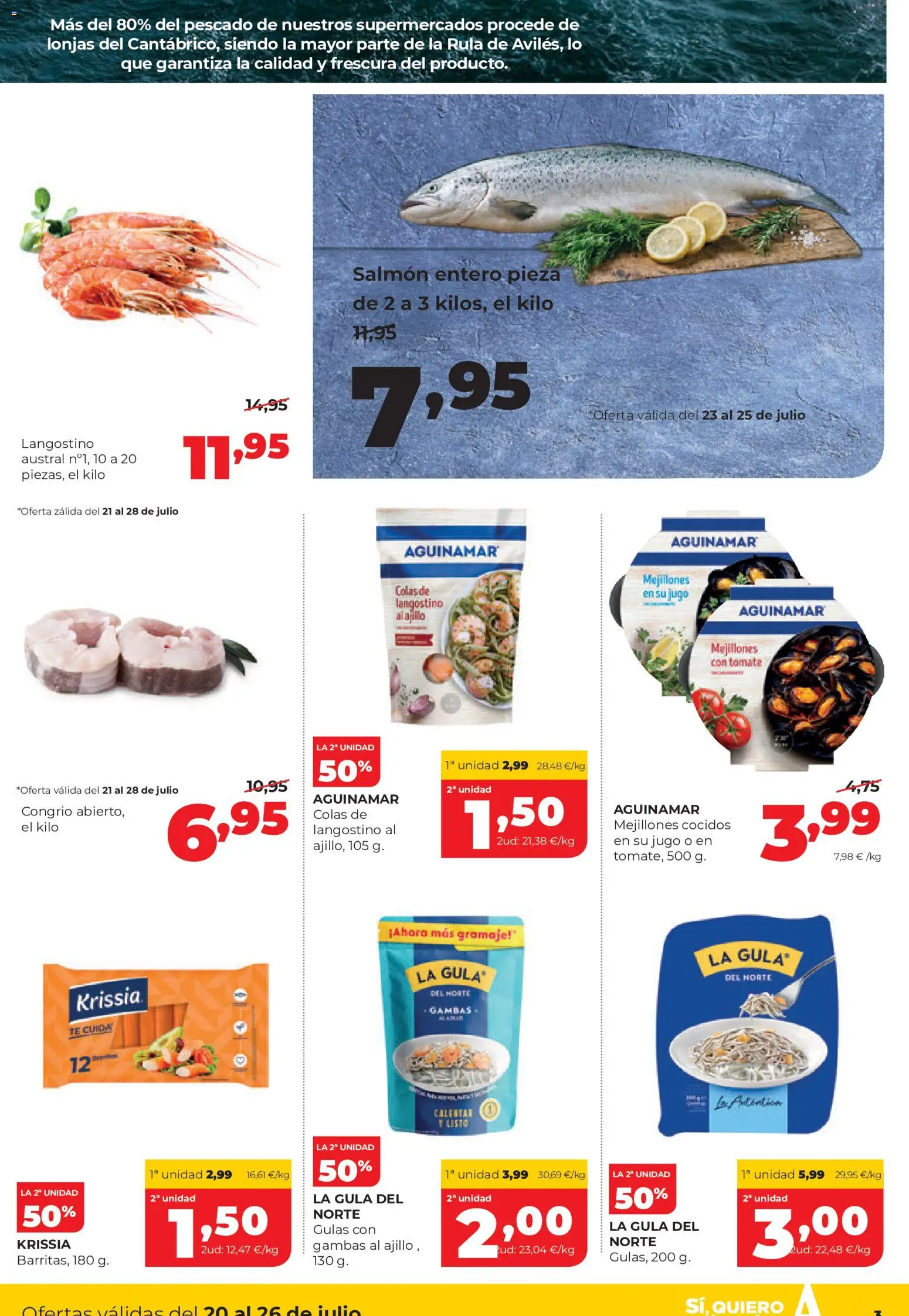 Alimerka folleto Castilla y León │ válido desde el 20/07/2026 | Página: 3 | Productos: Jugo, Pescado, Té, Langostino
