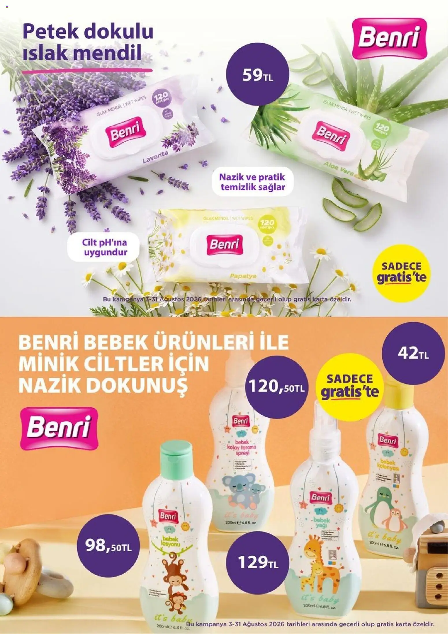 Gratis Güncel katalog - 03 Ağustos 2026 tarihinden itibaren geçerlidir | Sayfa: 58 | Ürünler: Mendil