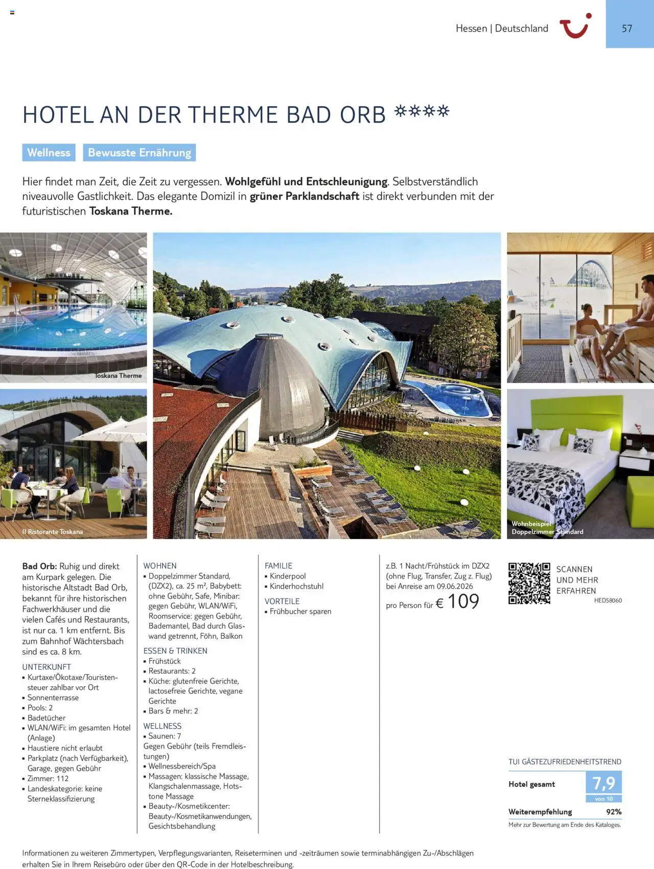 TUI Urlaub mit eigener Anreise 2025/26 – gültig ab 01.11.2025 | Seite: 57 | Produkte: Ristorante, Babybett, Küche, Gerichte