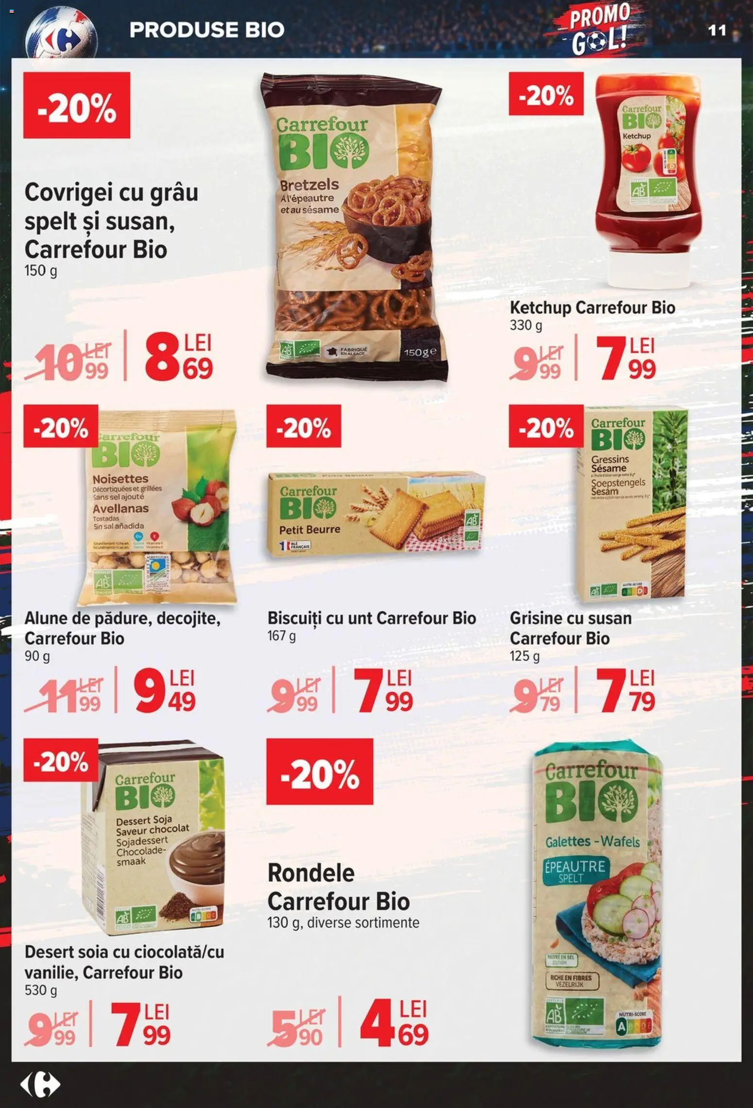 Noul catalog Carrefour – valabil de la 03.06.2026 | Pagină: 11 | Produse: Șal, Alune, Covrigei, Biscuiți