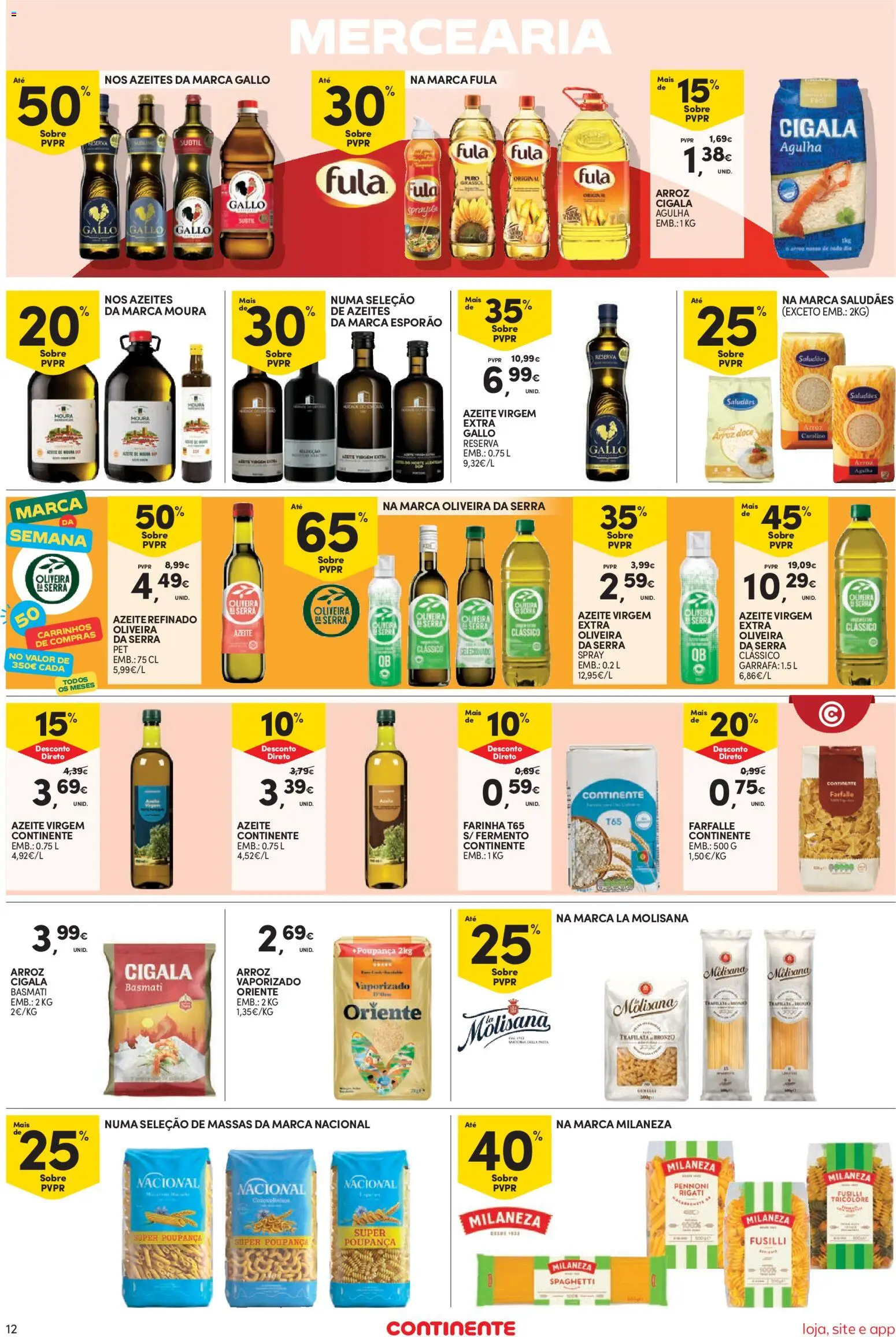 Continente Semanal Continente Bom Dia │ válido de 09.06.2026 | Página: 12 | Produtos: Azeite, Milaneza, Arroz