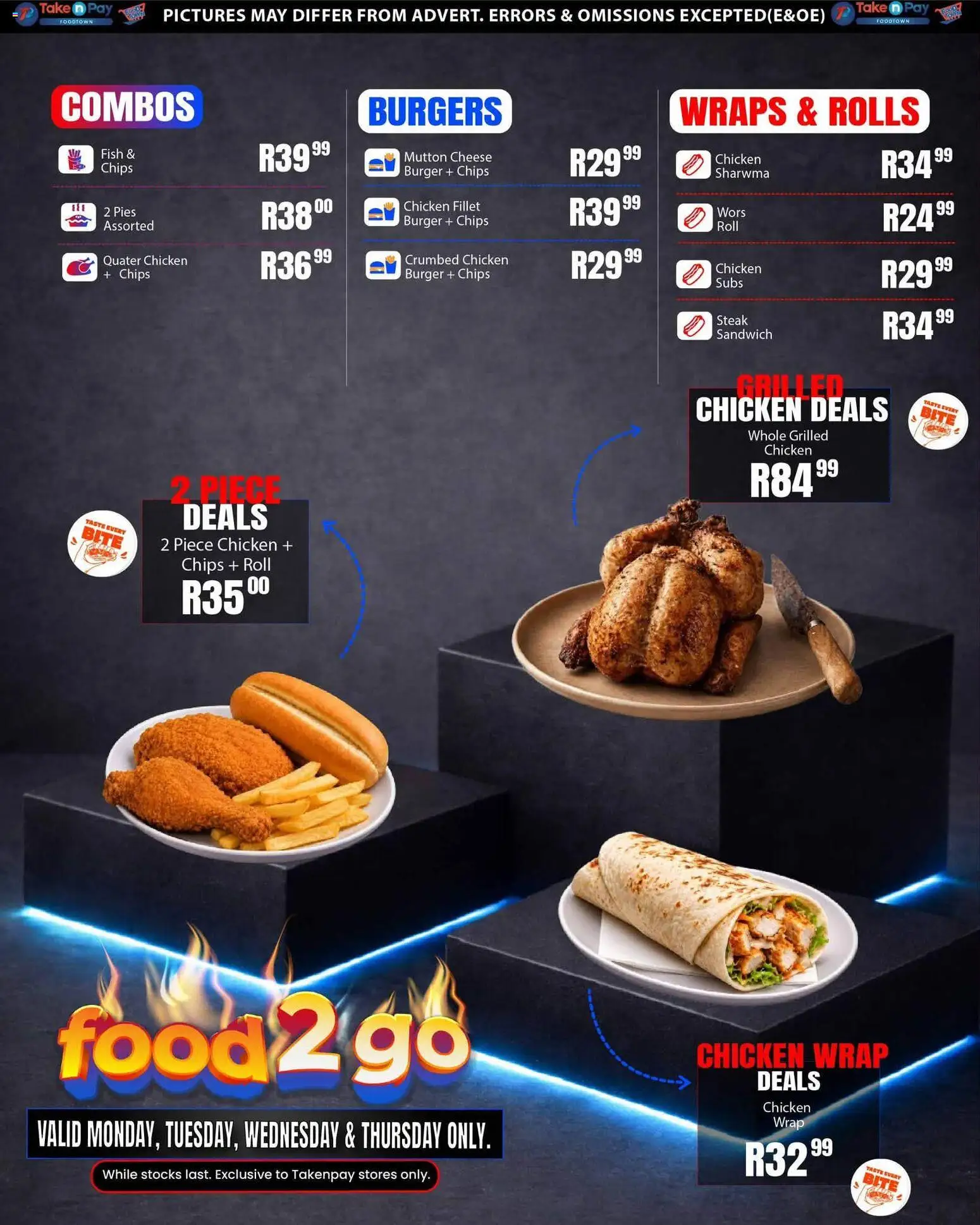 New Take n Pay catalogue – valid from 17/08/2026 | Page: 42 | Products: Steak, Chicken, Burgers, Chips