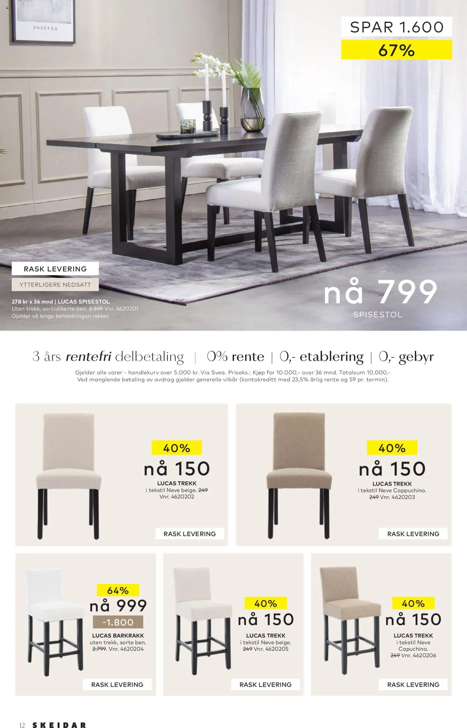 {H1} | Side: 12 | Produkter: Ved, Spisestol