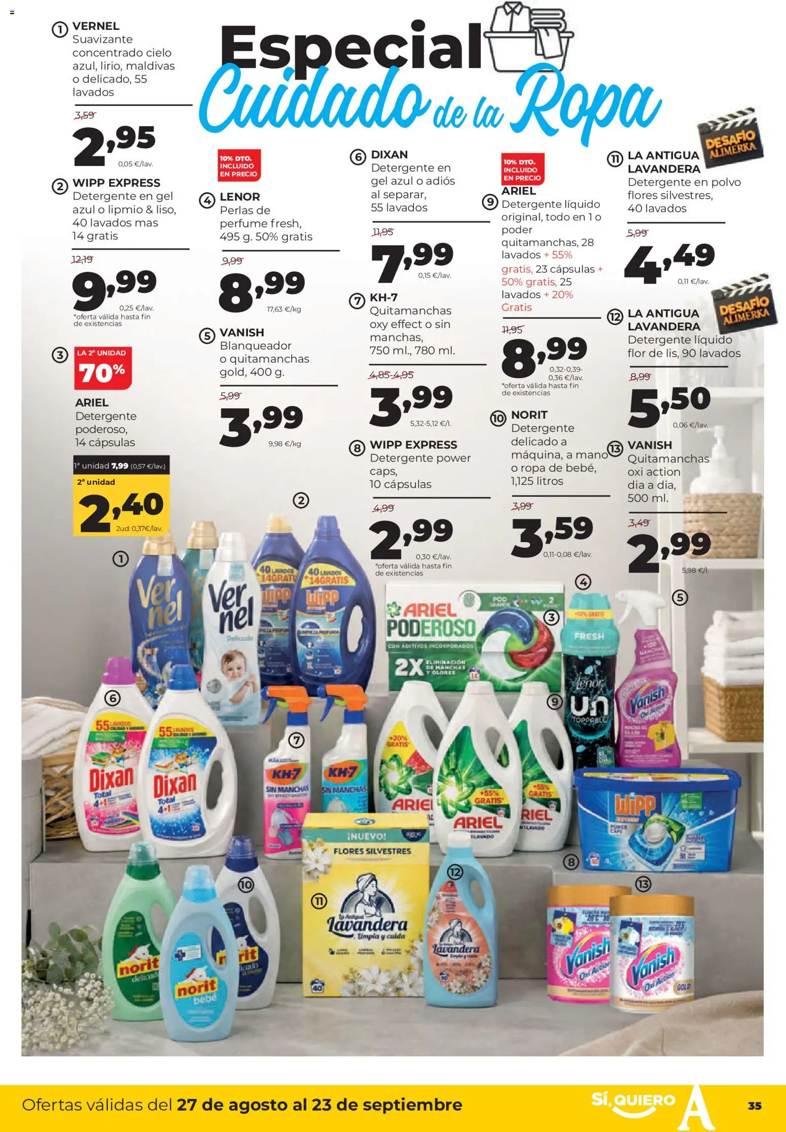 Alimerka folleto Castilla y León │ válido desde el 27/08/2026 | Página: 37 | Productos: Cápsulas, Detergente, Flores, Ropa