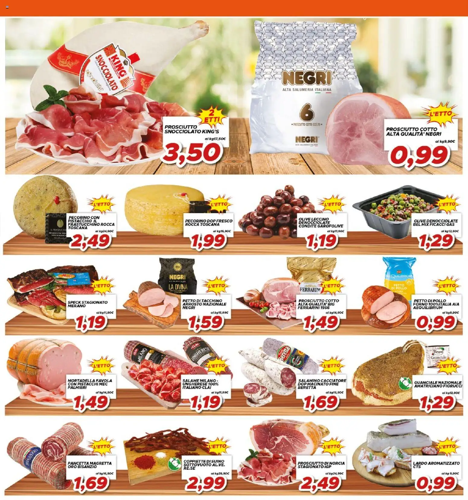 Volantino Ma Supermercati del 12/08/2026 | Pagina: 3 | Prodotti: Salame, Pollo, Suino, Olive