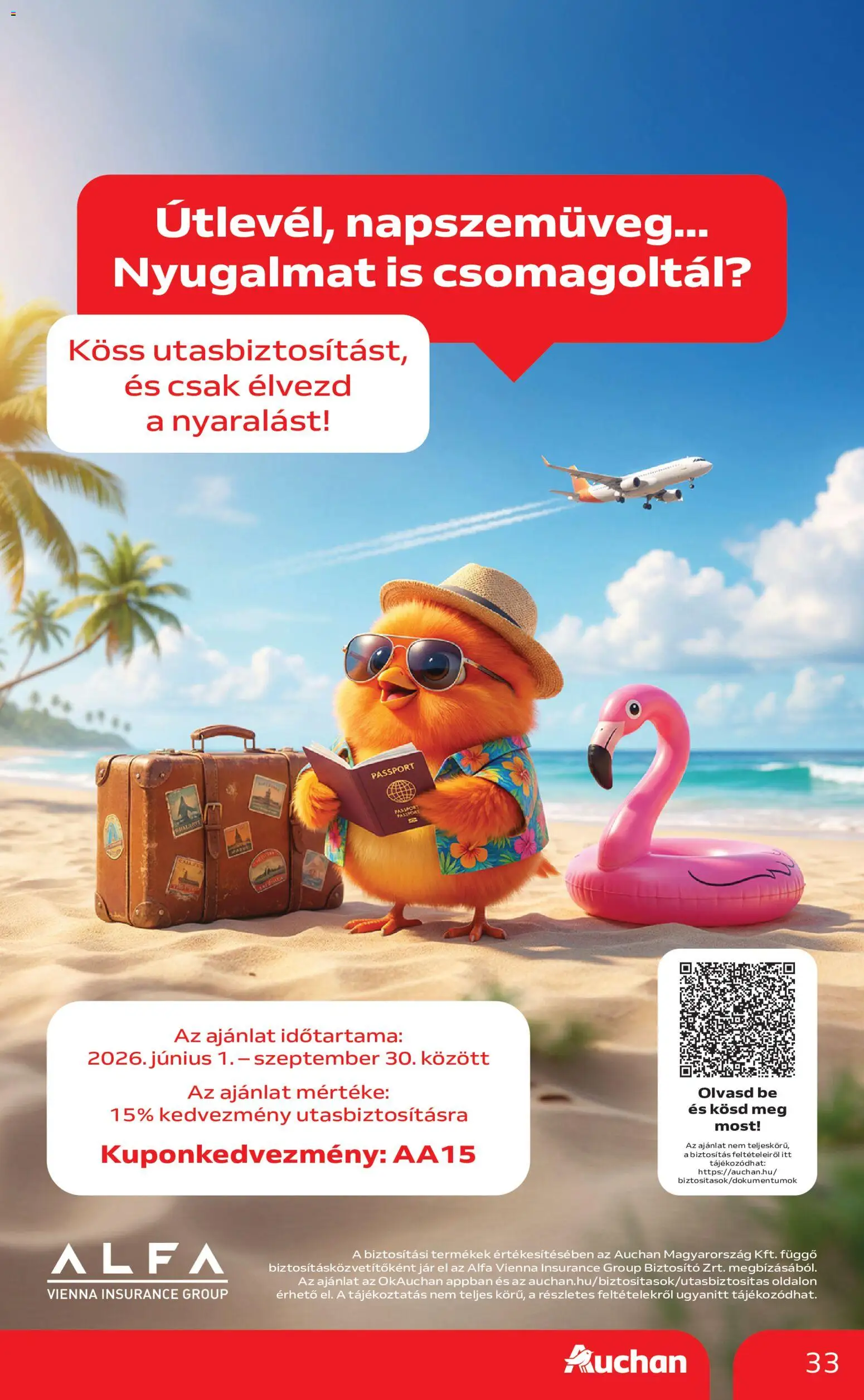 Auchan akciós ujság - amely érvényes a következő dátumtól: 18.06.2026 | Oldal: 33 | Termékek: Napszemüveg