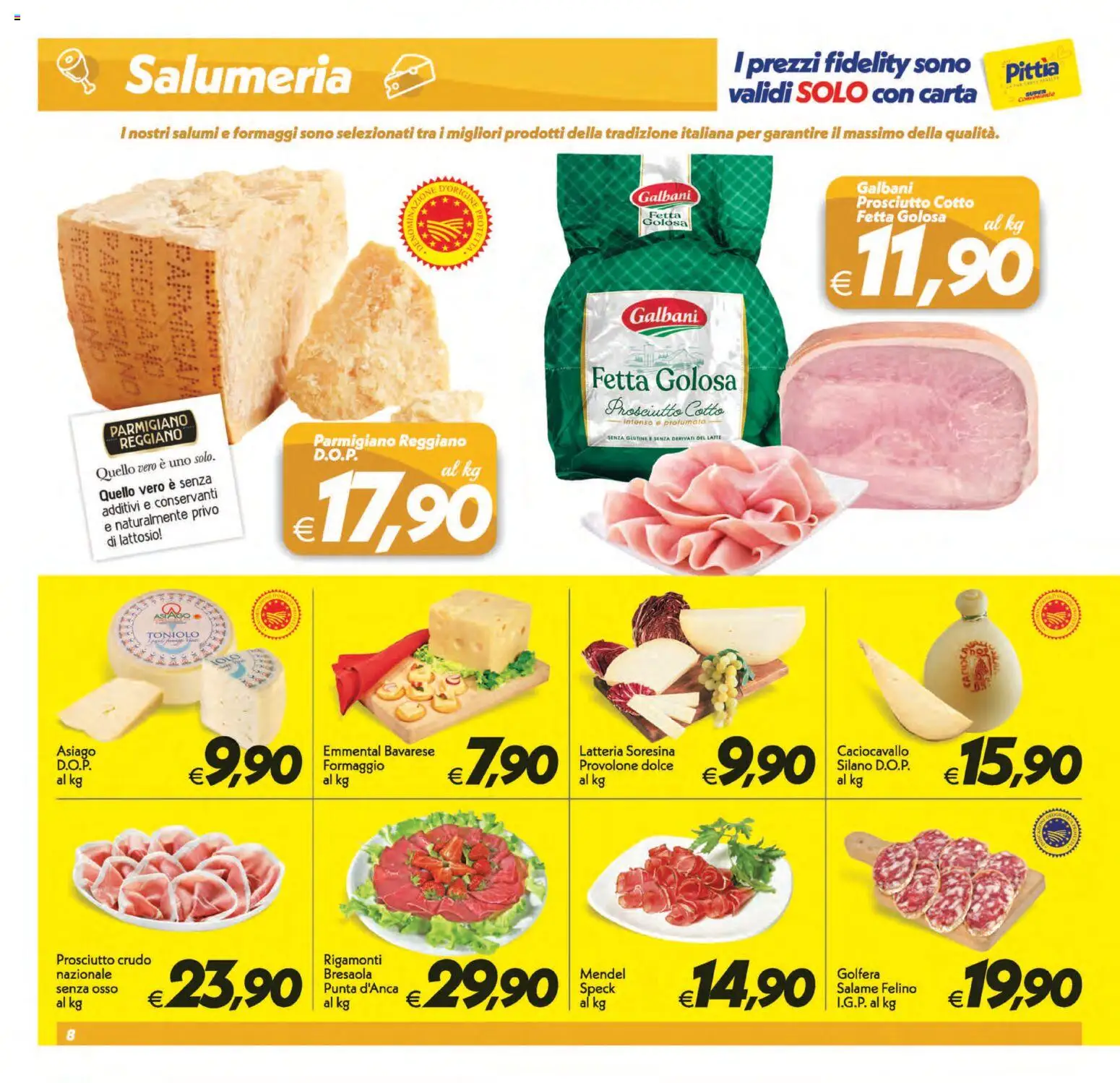 Volantino SuperConveniente del 21/08/2026 | Pagina: 8 | Prodotti: Salame, Formaggio, Reggiano parmigiano, Emmental