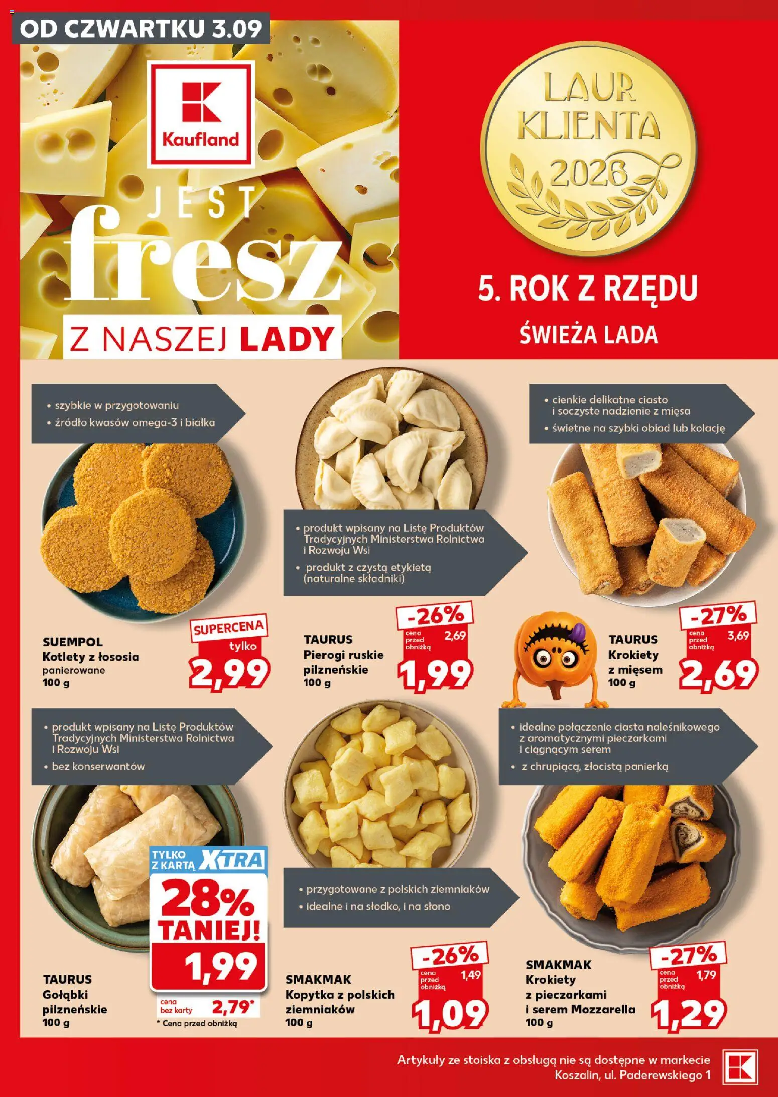 Kaufland Polsko leták - Mocny start od 07.09.2026 | Strana: 12 | Produkty: Karty, Mozzarella