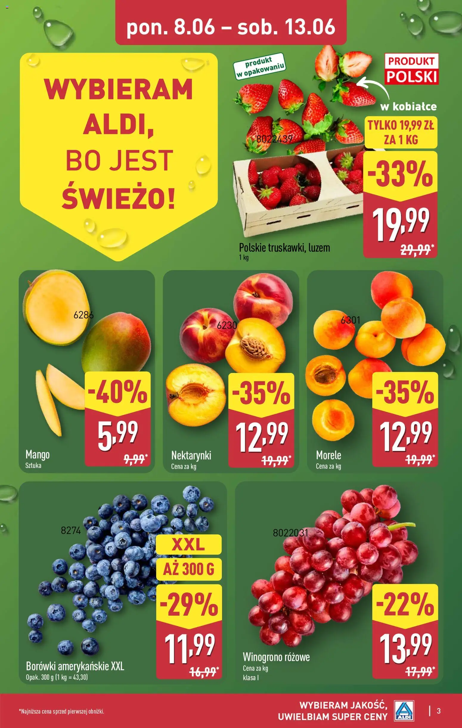 Aldi Polsko leták od 08.06.2026 | Strana: 3 | Produkty: Mango