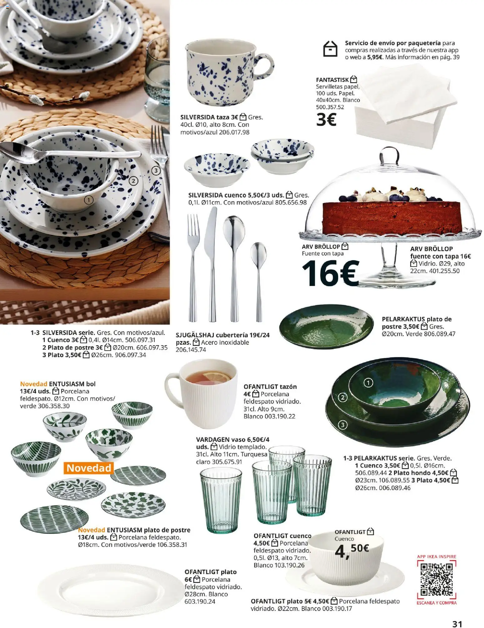 IKEA - Comedores │ válido desde el 01/09/2026 | Página: 31 | Productos: Postre, Cubertería
