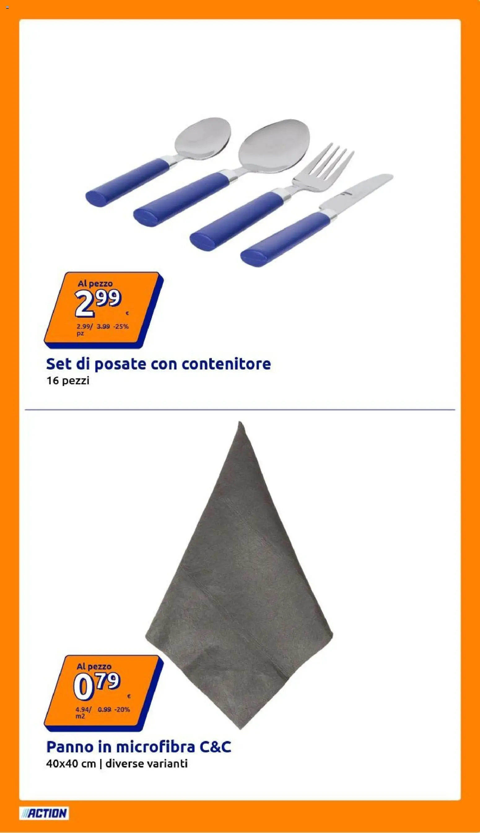 Volantino Action del 24/06/2026 | Pagina: 11 | Prodotti: Posate, Contenitore