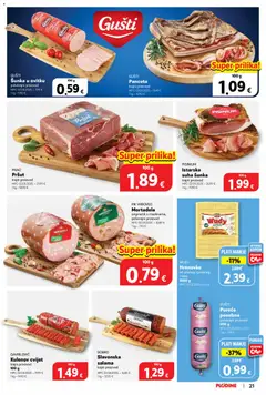 Plodine Katalog - Pregled kataloga iz trgovine Plodine, vrijedi od 16.09.2026 | Stranica: 21 | Proizvodi: Šunka, Hrenovke, Pršut, Panceta