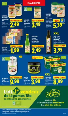 LIDL - Prévisualisation de TASTINO Pain Bio, 500 g (1 kg = 3,98 €) Variétés au choix valide à partir de 01/10/2026 | Page: 25