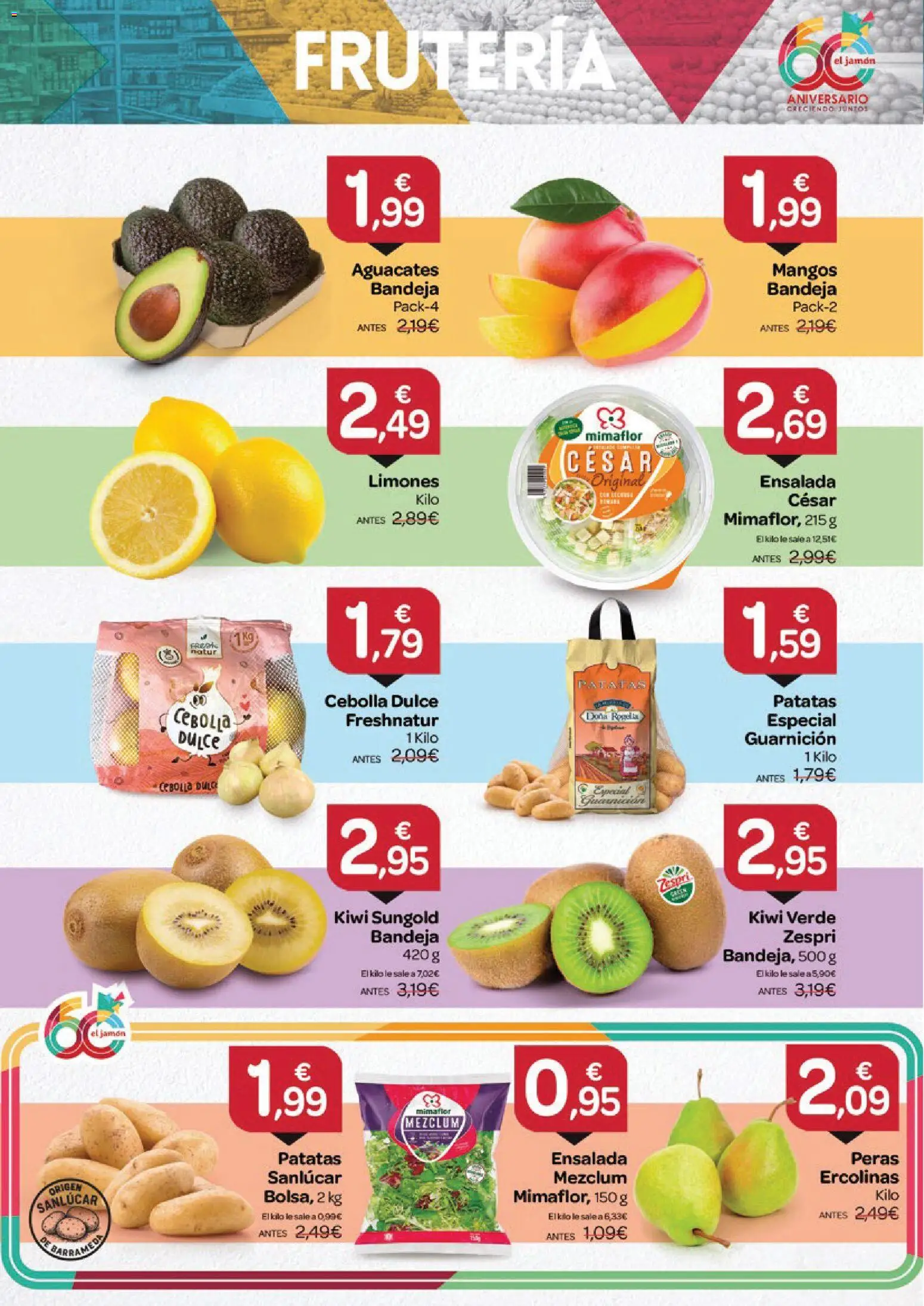 Supermercados El Jamón folleto │ válido desde el 27/08/2026 | Página: 3 | Productos: Dulce, Peras, Kiwi, Cebolla