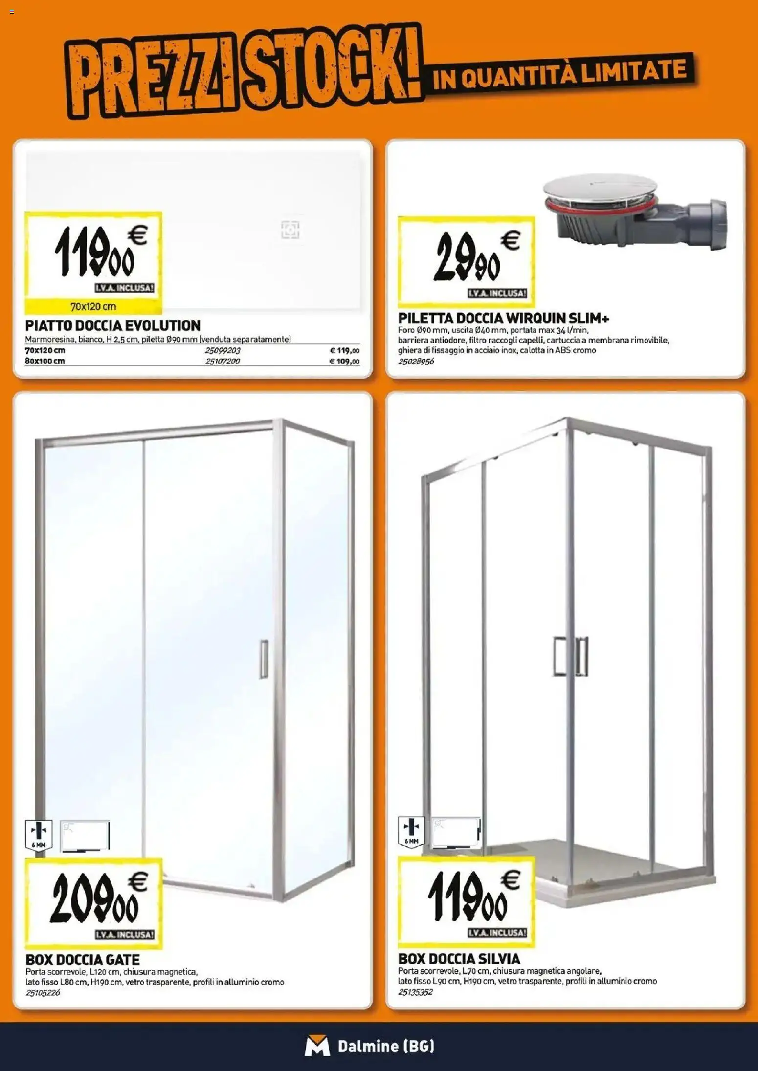 Volantino TECNOMAT del 29/10/2026 | Pagina: 2 | Prodotti: Porta, Box doccia, Piatto, Doccia