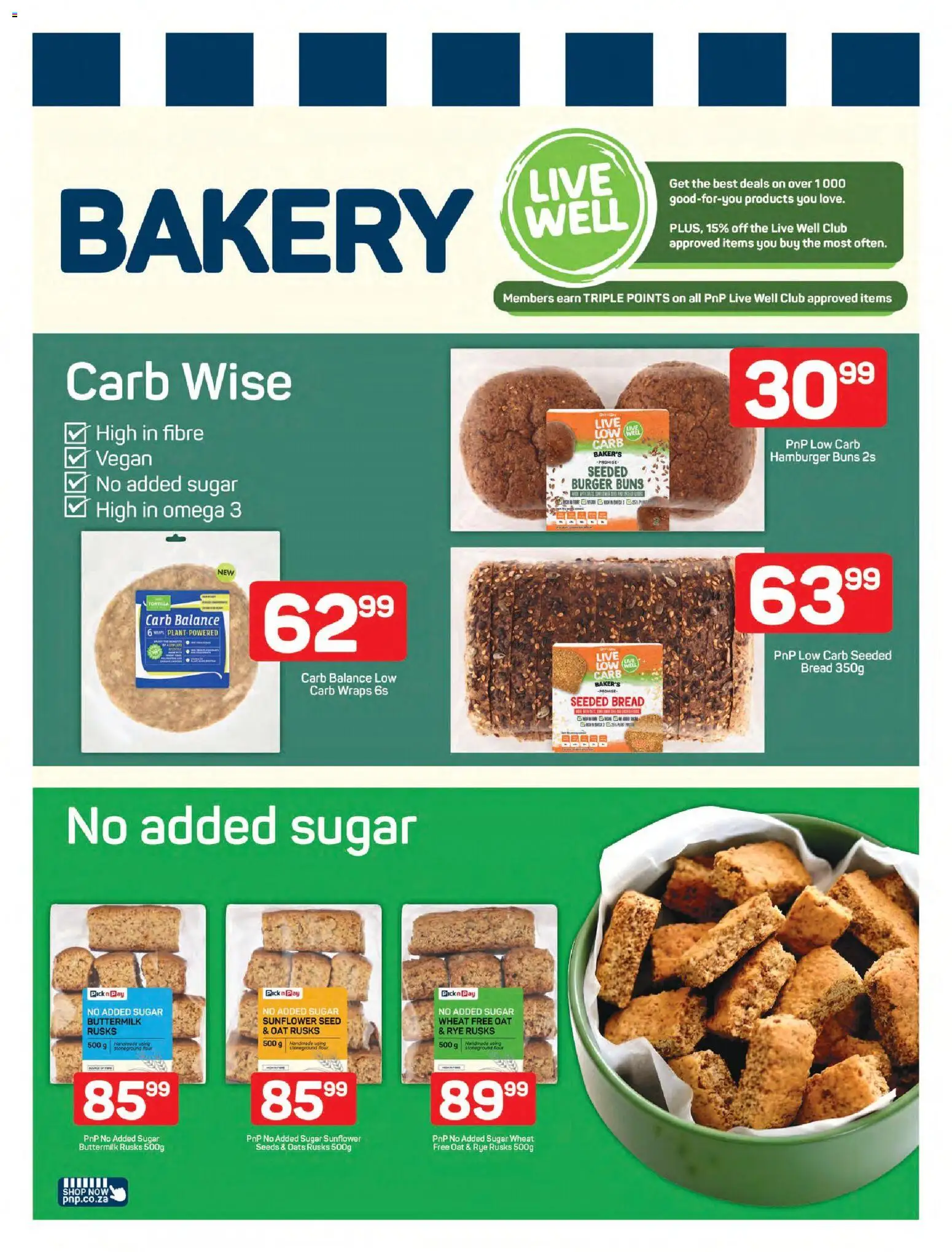 New Pick n Pay catalogue – valid from 20.04.2026 | Page: 5 | Products: Bakery, Bread, Rusks, Sugar