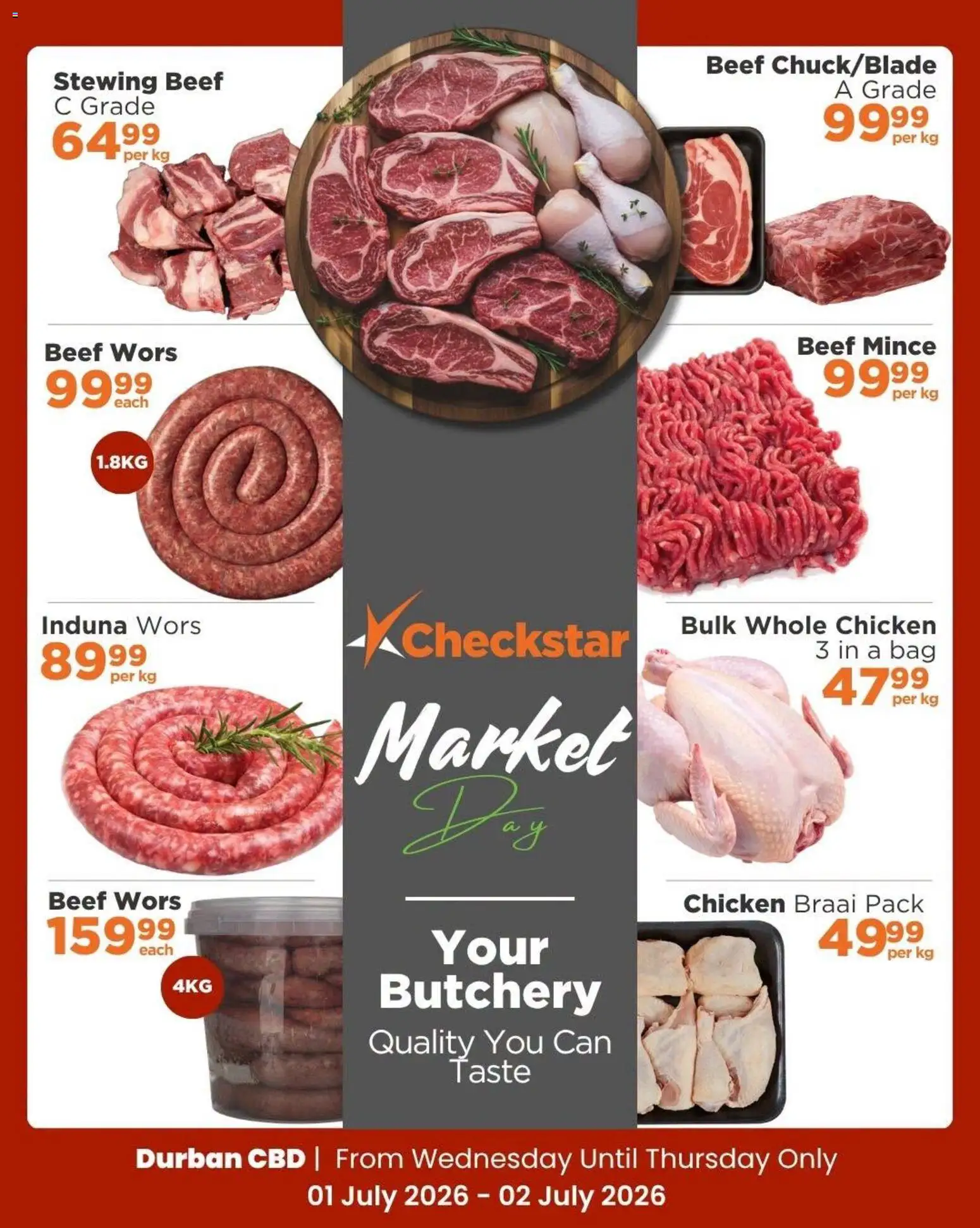 New Check Star catalogue – valid from 01/07/2026 | Page: 3 | Products: Bag, Chicken, Beef