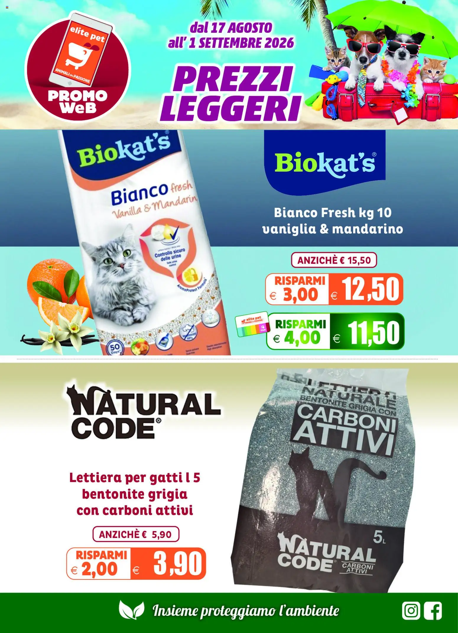 Volantino Elite Supermercati del 17/08/2026 | Pagina: 12 | Prodotti: Vaniglia, Lettiera per gatti
