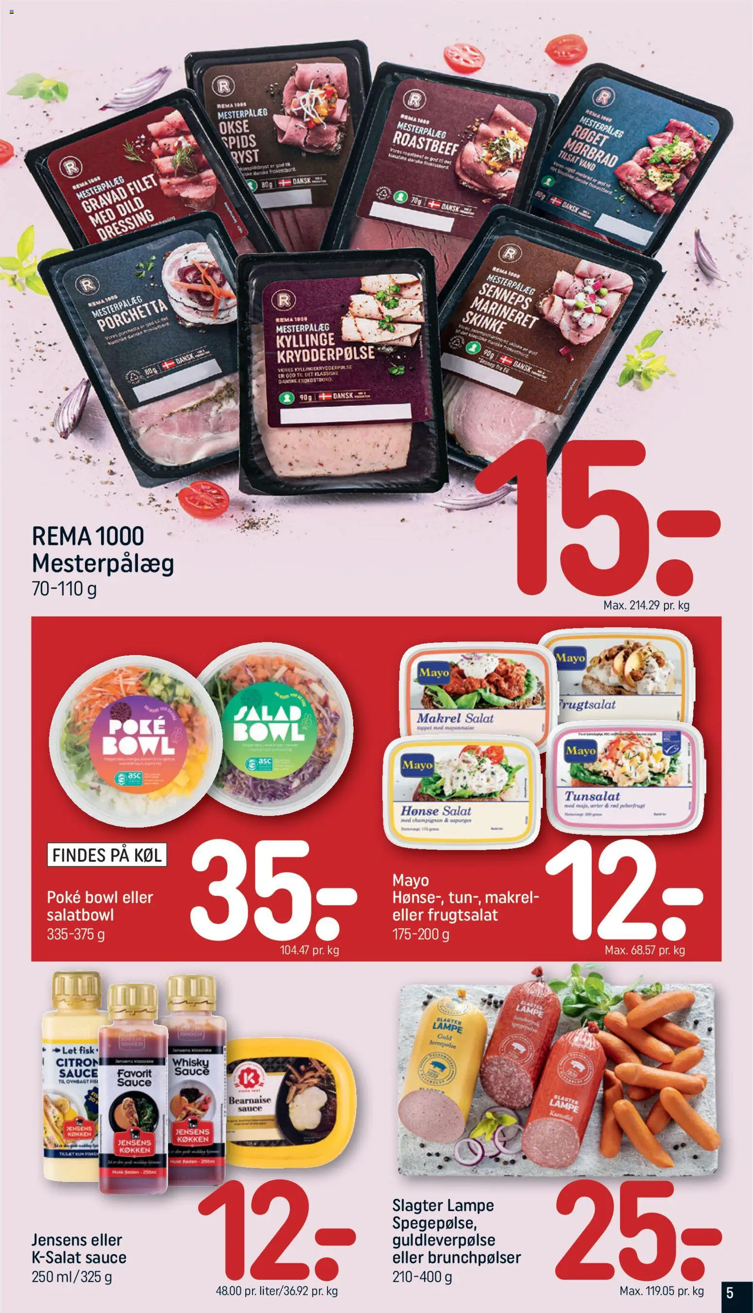 Rema 1000 tilbudsavis – gyldig fra 09/08/2026 | Side: 5 | Produkter: Fisk, Salat, Lampe, Makrel