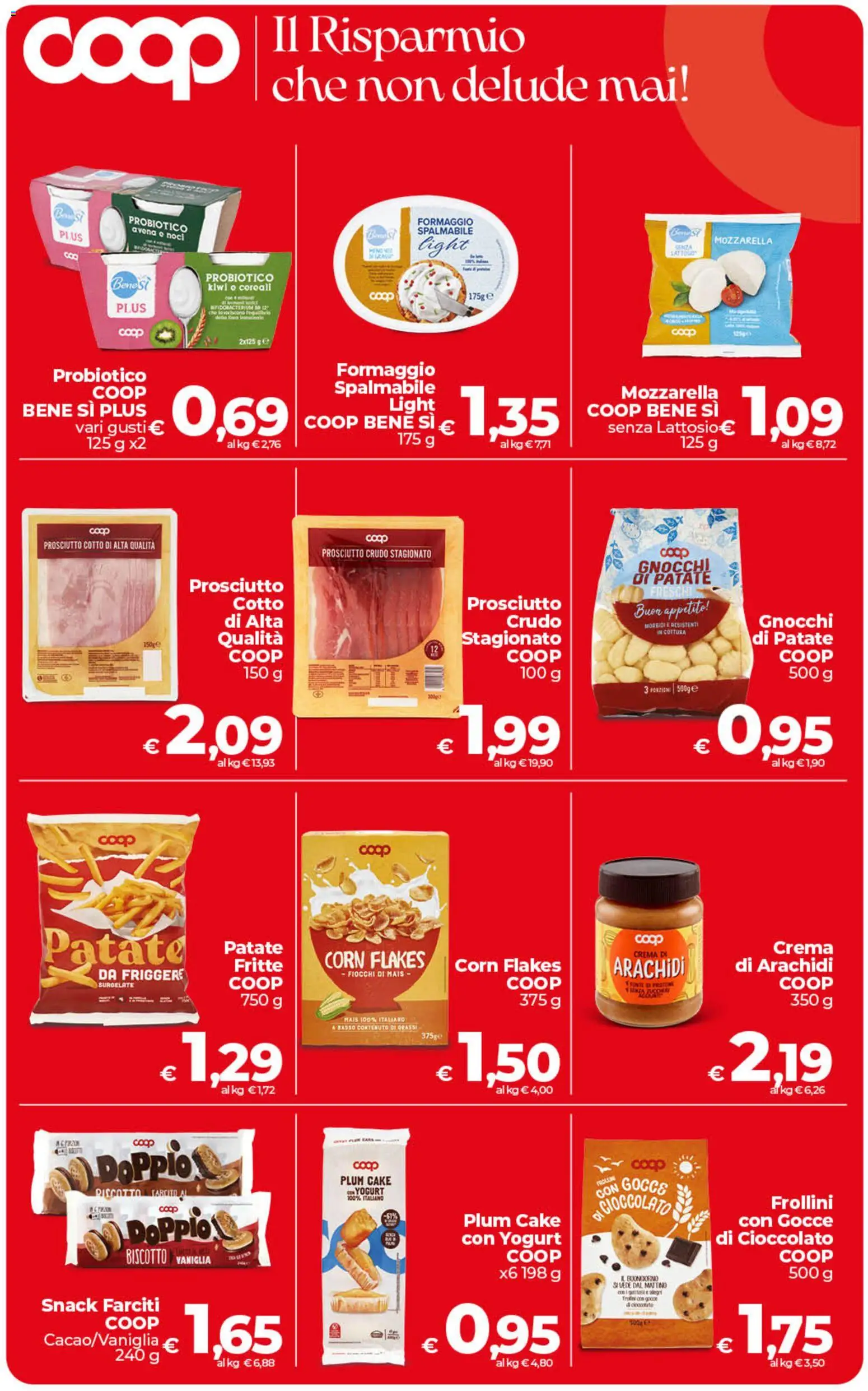 Volantino COOP del 21/08/2026 | Pagina: 7 | Prodotti: Fiocchi, Prosciutto, Basso, Arachidi