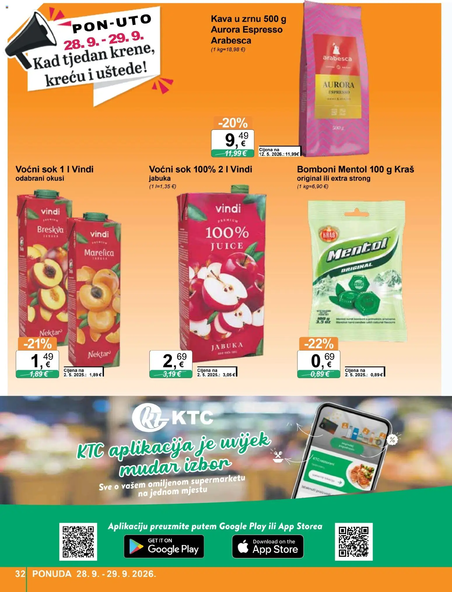 KTC katalog | vrijedi od 23.09.2026 | Stranica: 32 | Proizvodi: Kava, Arabesca, Breskva, Jabuka