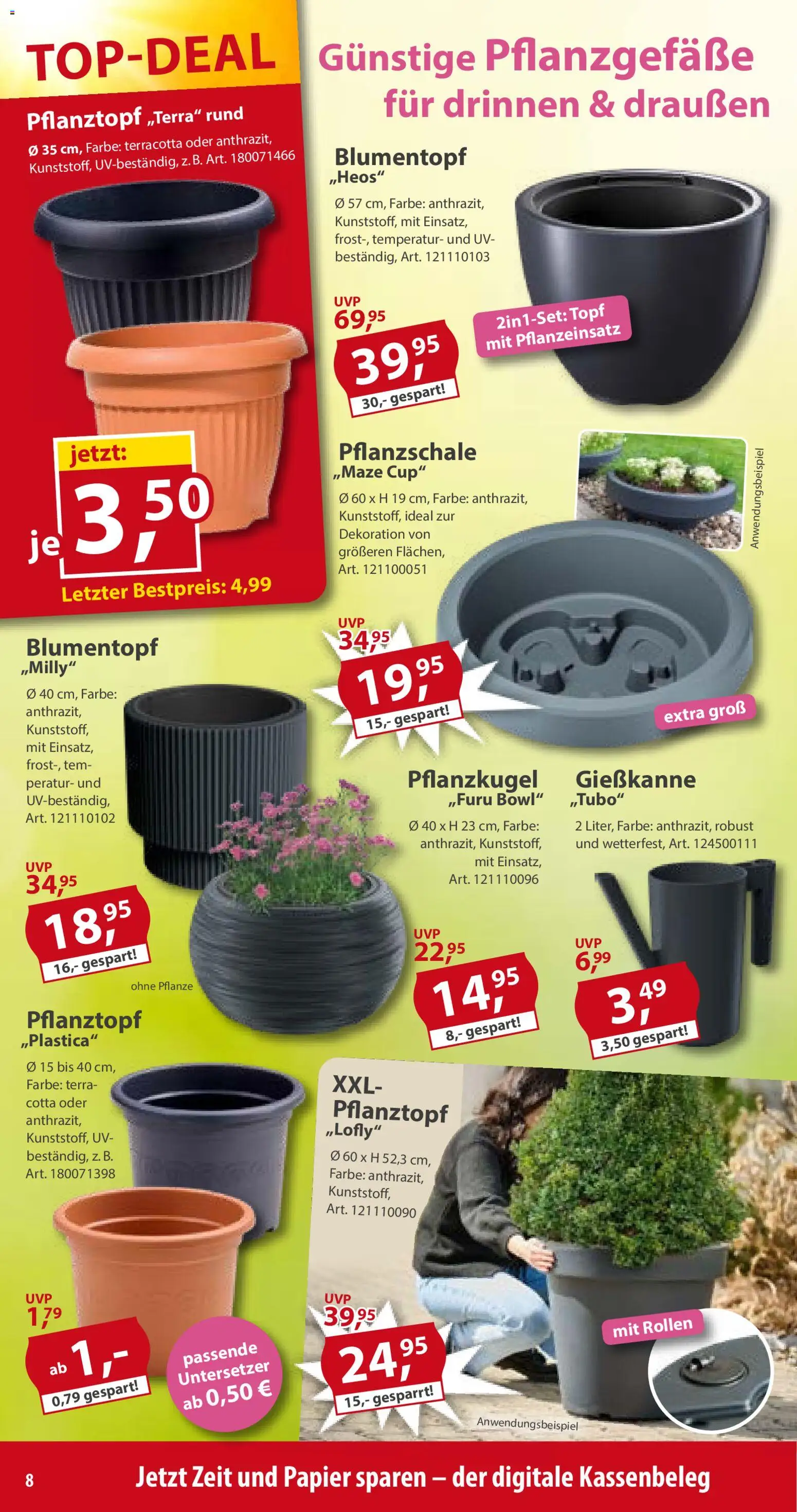 Sonderpreis Baumarkt Prospekt – gültig ab 06.06.2026 | Seite: 8 | Produkte: Blumentopf