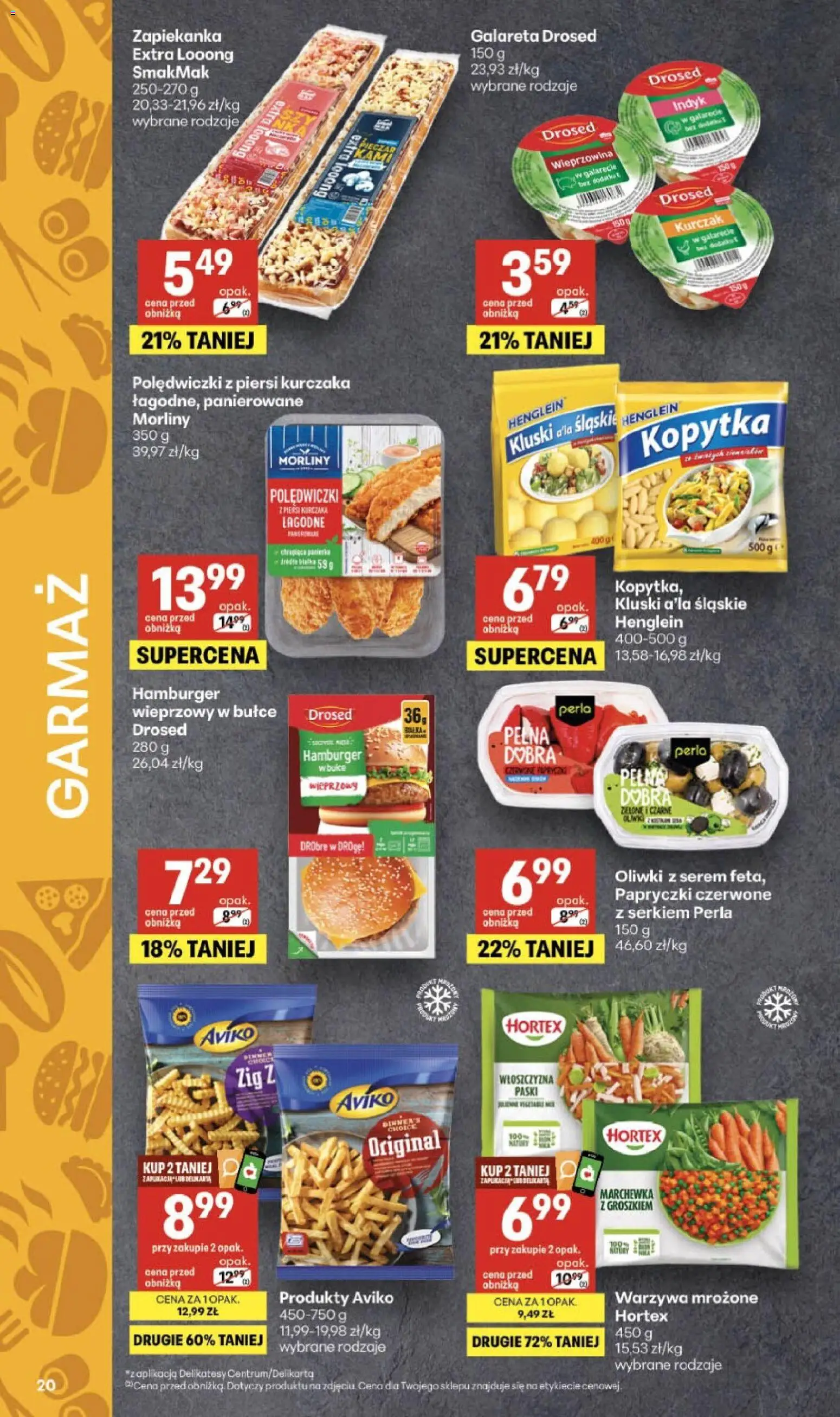 Delikatesy Centrum gazetka od 30.07.2026 | Strona: 20 | Produkty: Hamburger, Włoszczyzna, Warzywa mrożone, Warzywa