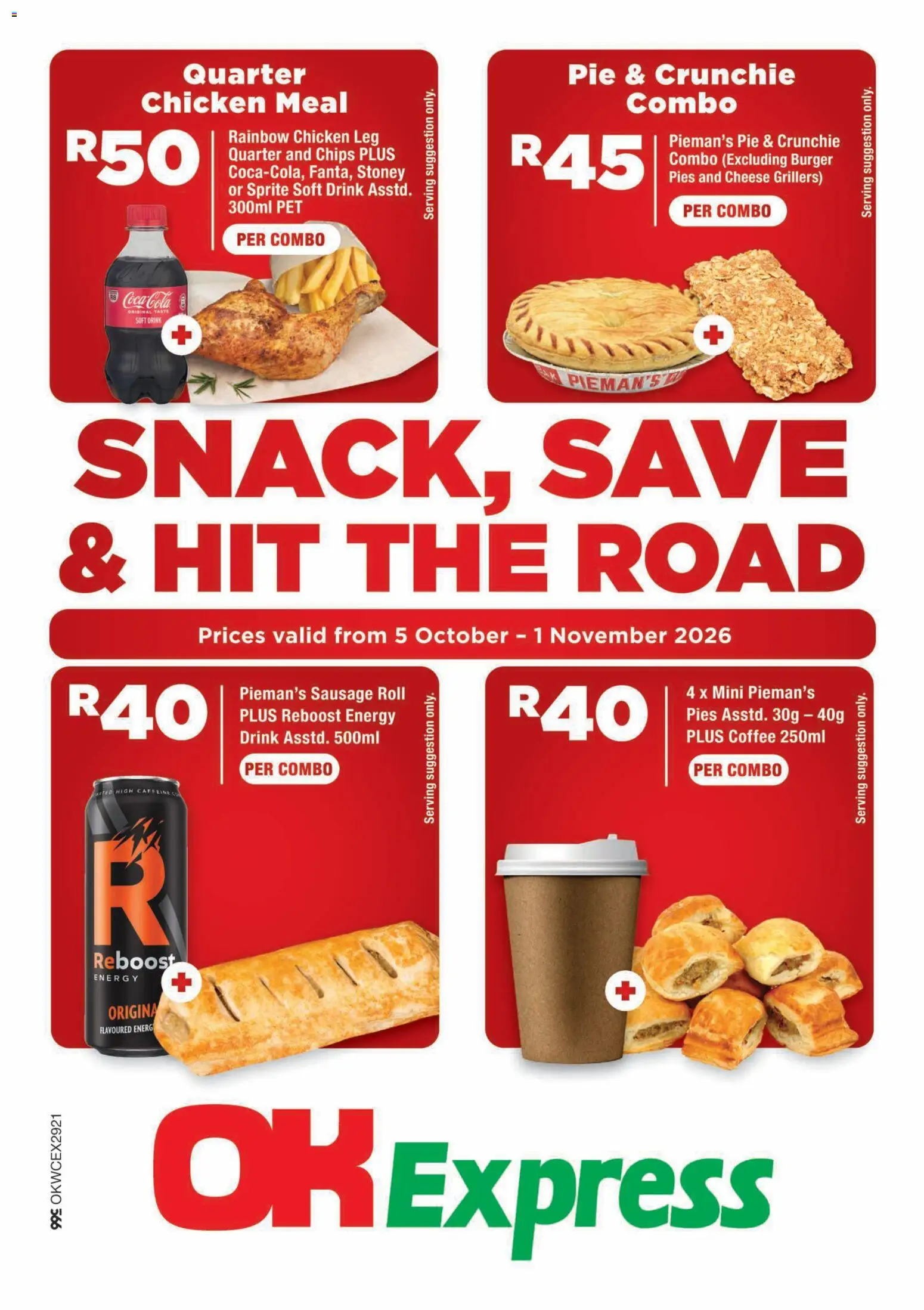 New OK Foods catalogue – valid from 05/10/2026 | Page: 1 | Products: Coffee, Sprite, Chips, Sausage