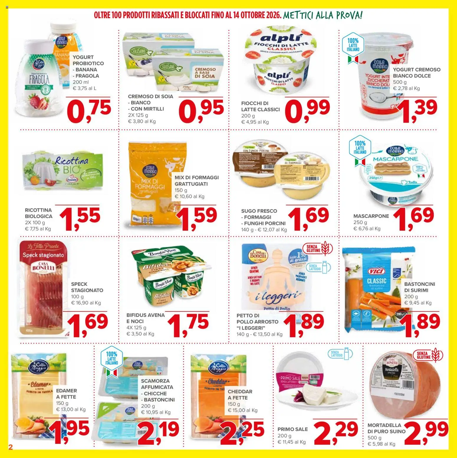 Volantino Todis del 20/08/2026 | Pagina: 2 | Prodotti: Pollo, Sale, Latte, Noci