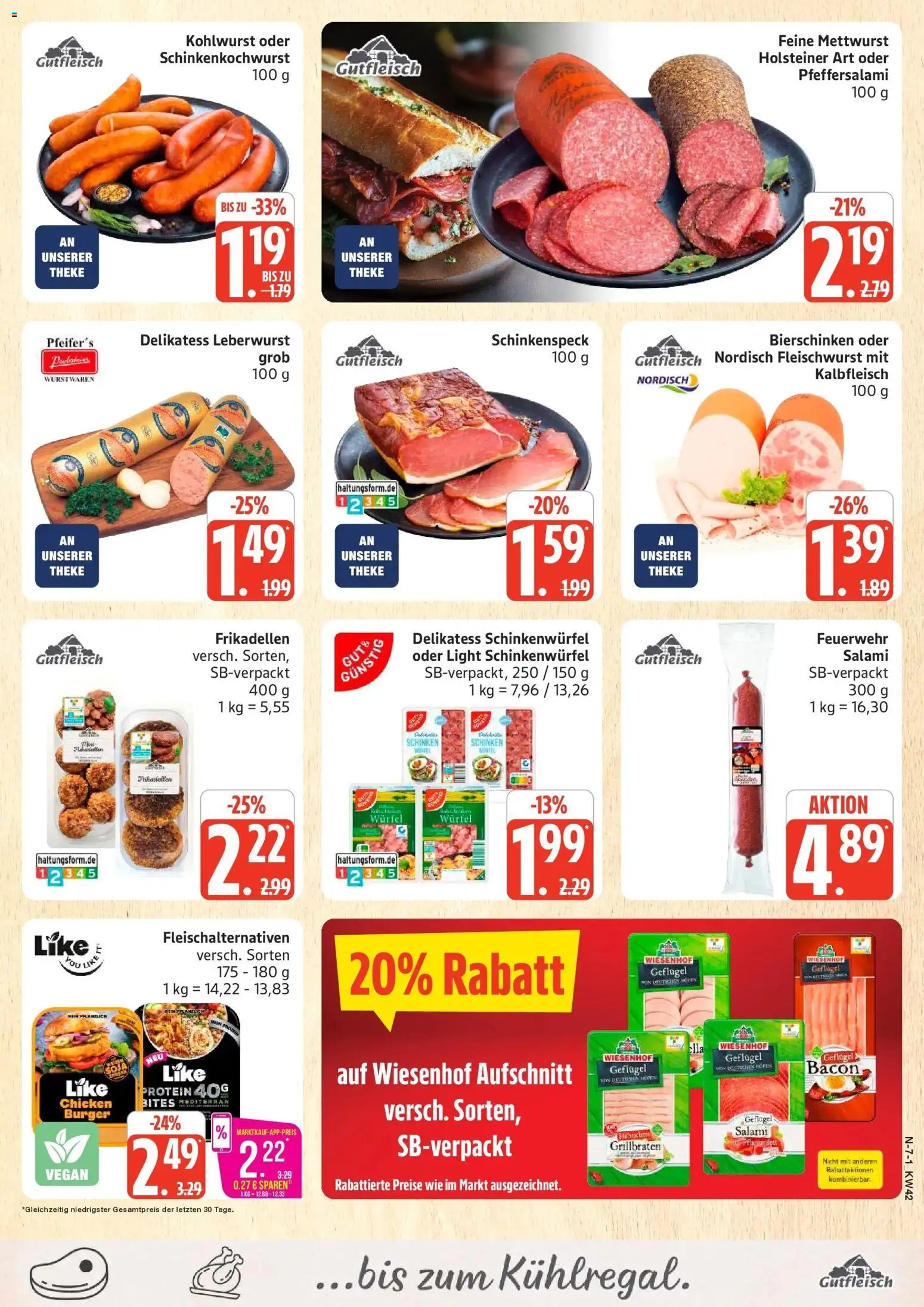 Marktkauf Prospekt Cuxhaven (ab 12.10.2026) » Angebote online | Seite: 7 | Produkte: Theke, Burger, Salami, Schinken