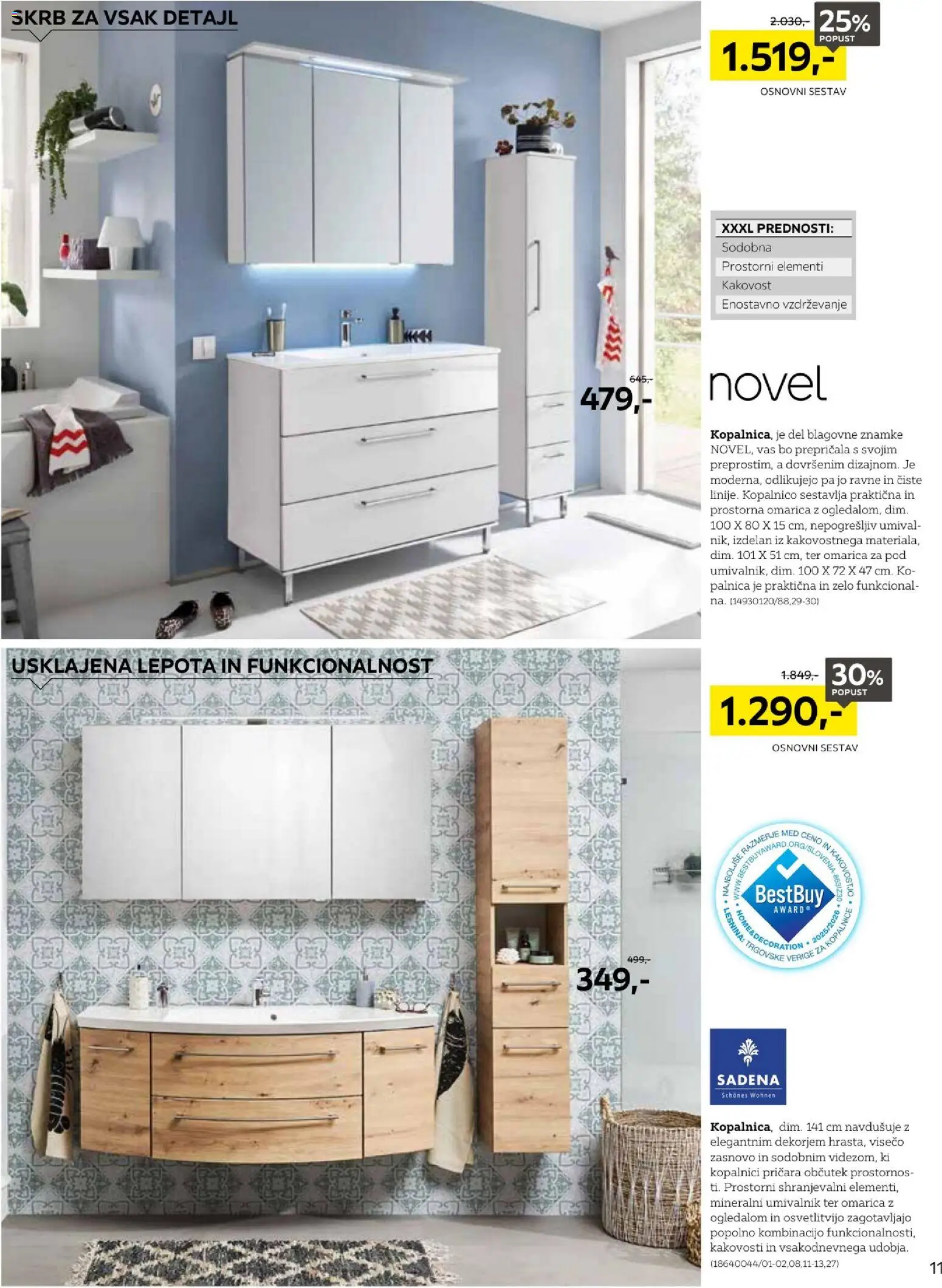 Novi XXXL Lesnina katalog ponudbe – veljaven od 20.07.2026 | Stran: 11 | Izdelki: Umivalnik, Omarica