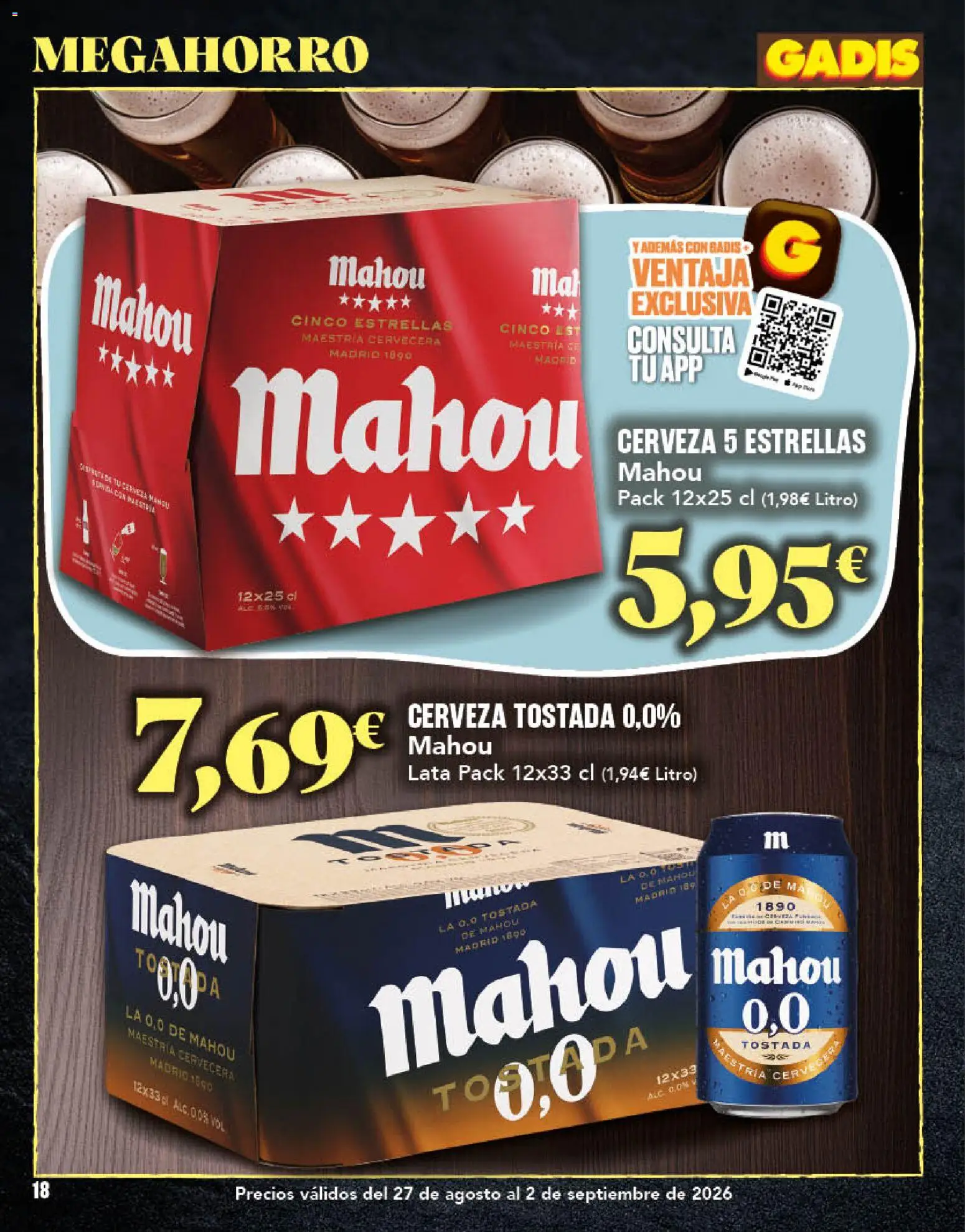 Gadis folleto │ válido desde el 27/08/2026 | Página: 18 | Productos: Cerveza