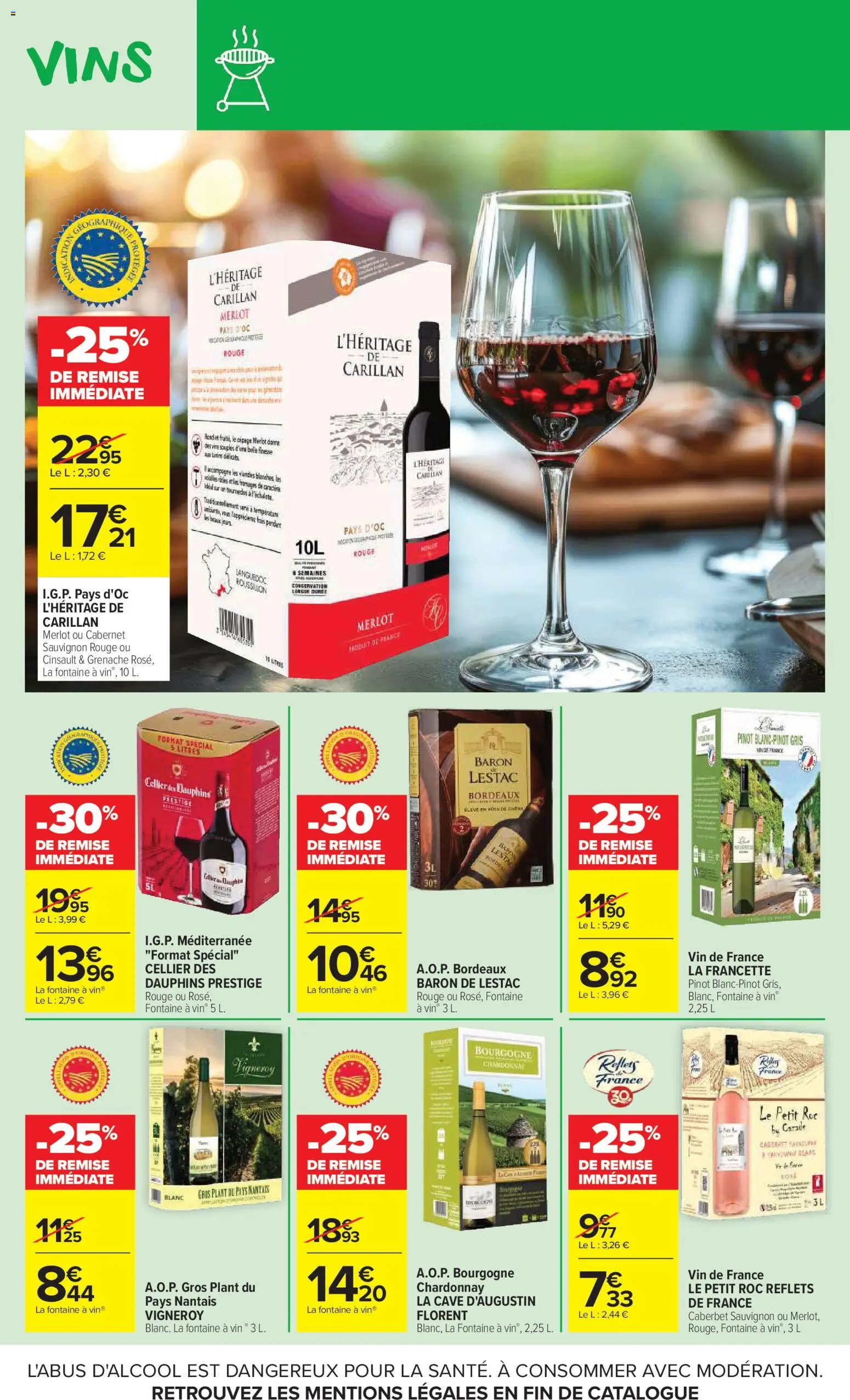 {H1} | Page: 18 | Produits: Baron de Lestac, Vin, Tournedos
