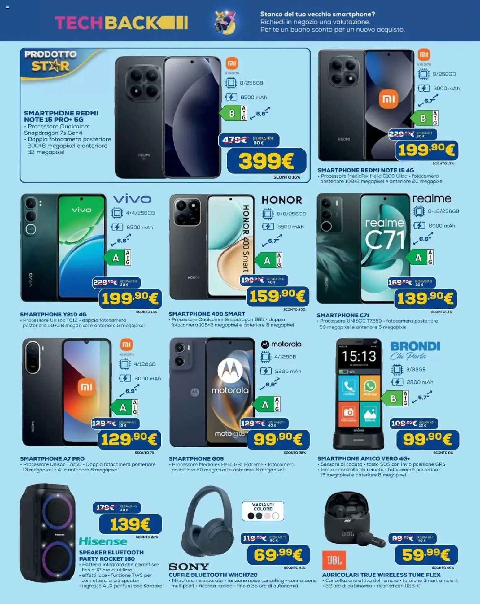 Volantino Euronics del 21.05.2026 | Pagina: 11 | Prodotti: Auricolari, Tè, Torcia, Microfono