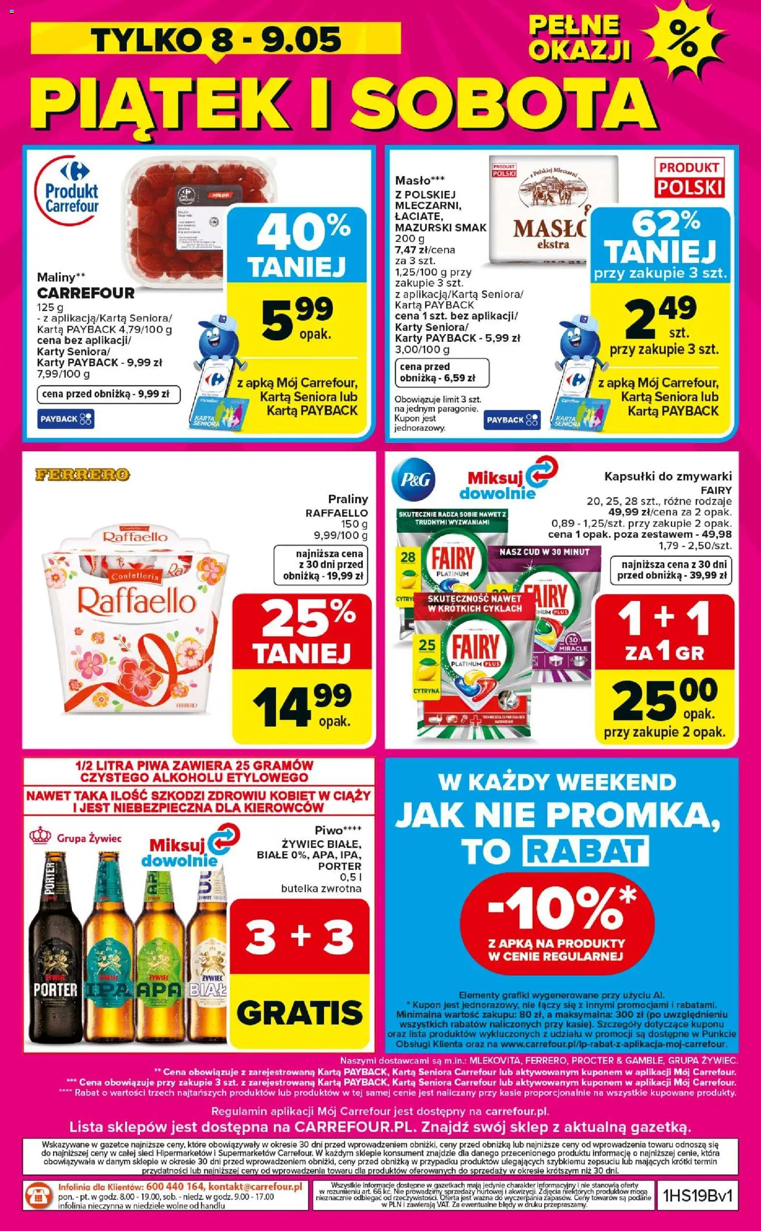 Carrefour gazetka - Weekend okazji od 07.05.2026 | Strona: 8 | Produkty: Cytryna, Karta, Praliny, Fairy