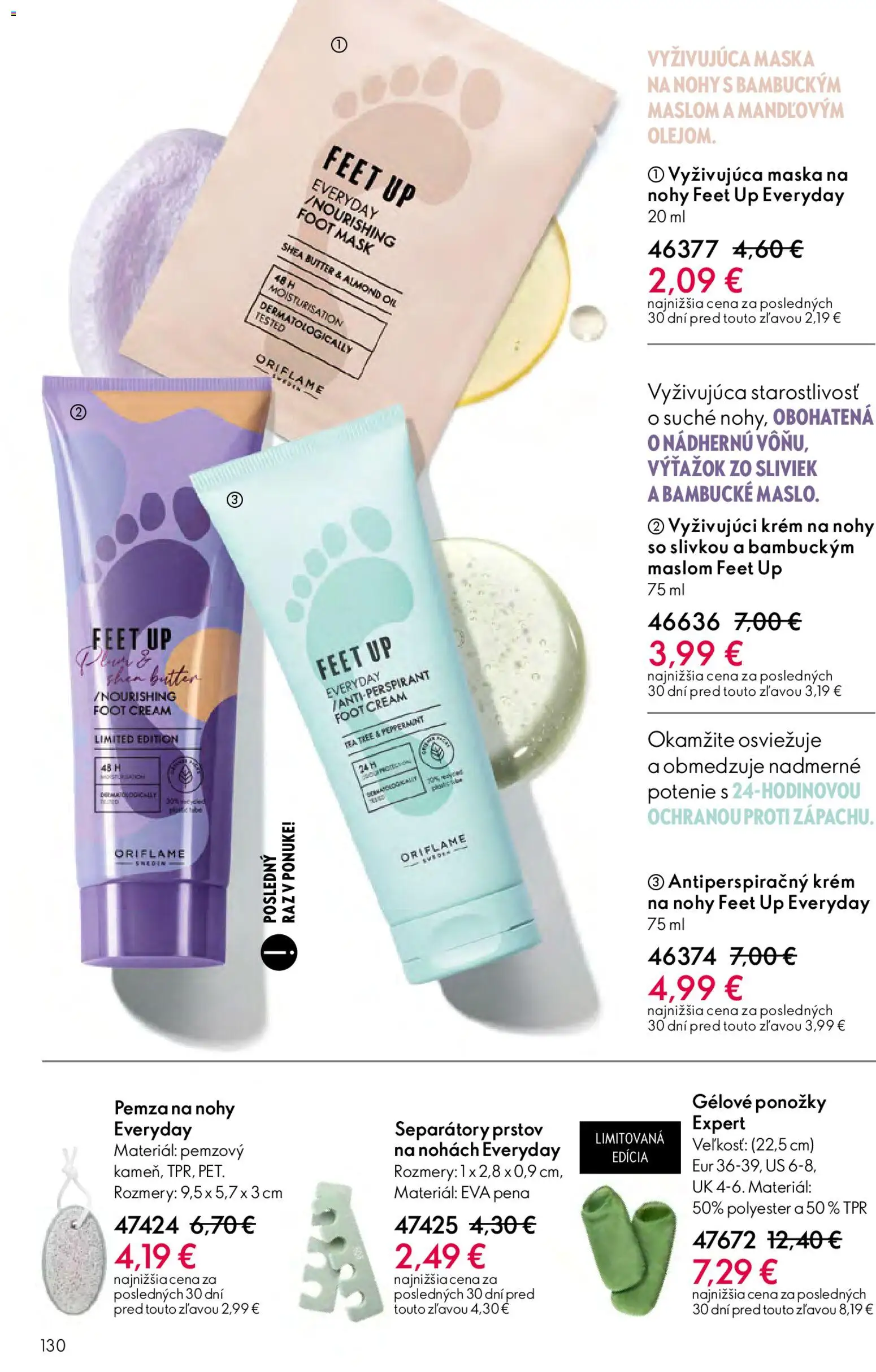 Nové Oriflame akcie – leták je platný od 25.03.2026 | Strana: 130 | Produkty: Maska, Ponožky, Krém, Pena