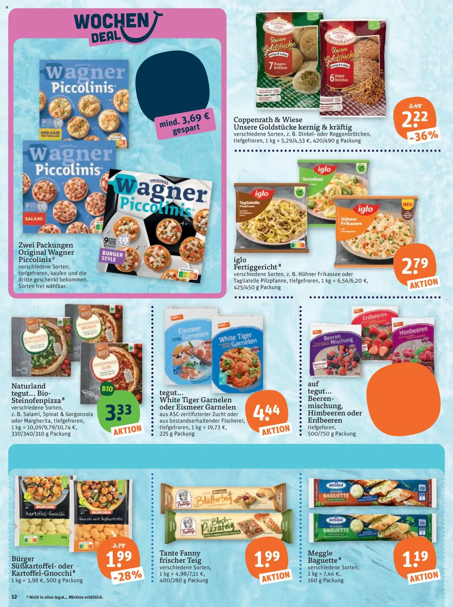 Tegut Prospekt – gültig ab 06.07.2026 | Seite: 14 | Produkte: Himbeeren, Iglo, Burger, Erdbeeren