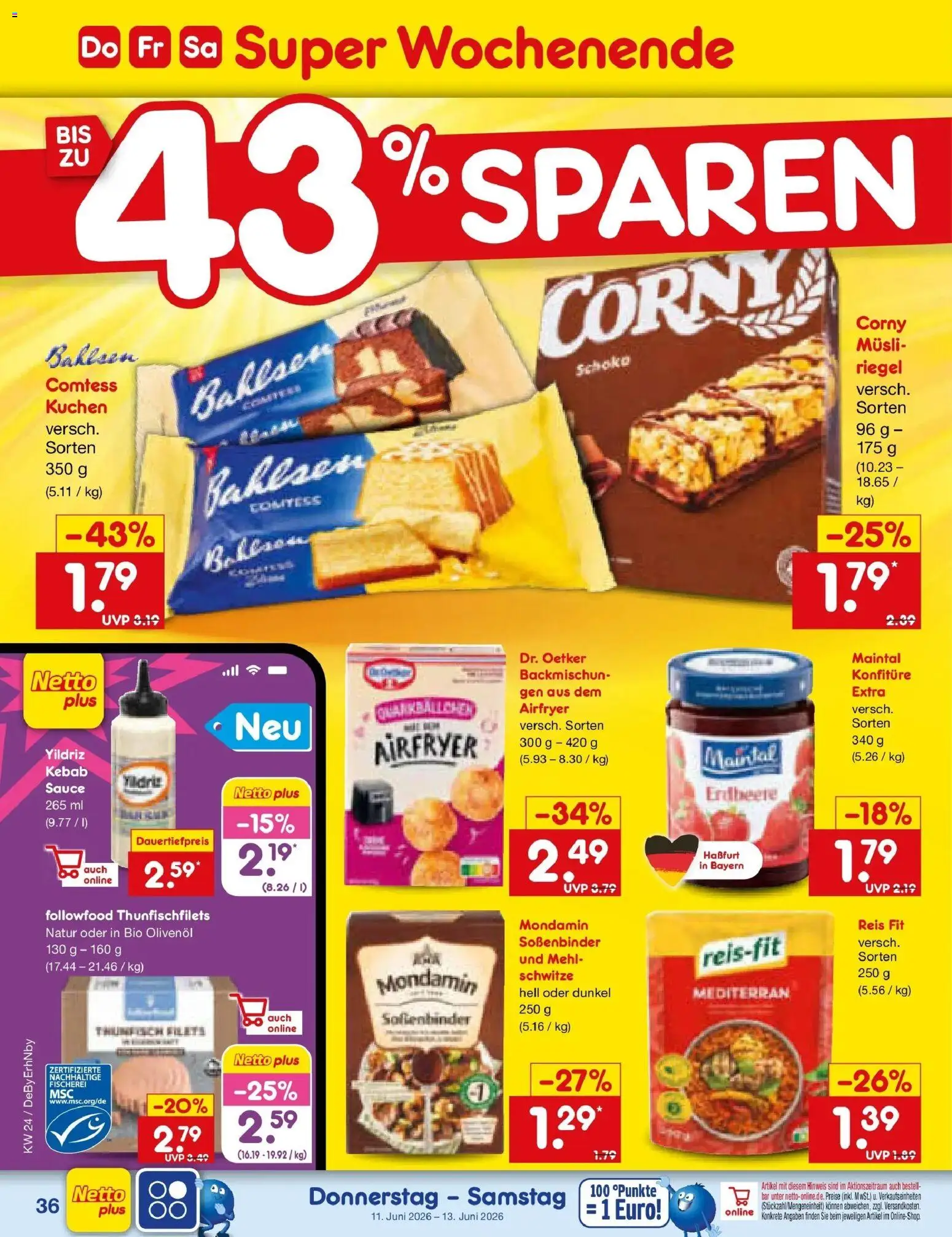 Netto Marken-Discount Prospekt Metten – gültig ab 08.06.2026 | Seite: 54 | Produkte: Musli, Mehl, Reis, Kuchen