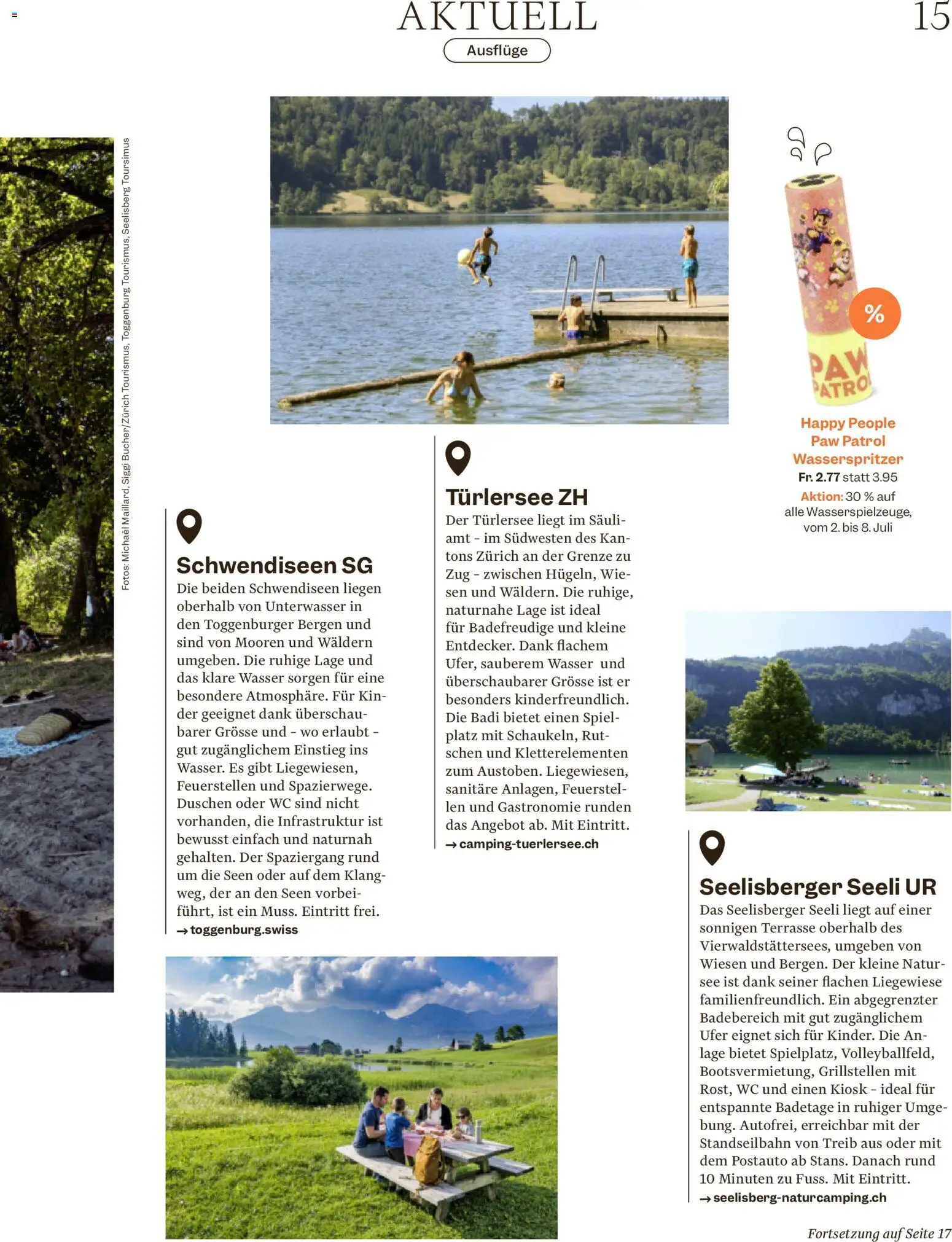 Migros aktionen Magazin – gültig ab 01.07.2026 | Seite: 15 | Produkte: Wasser, Spiel